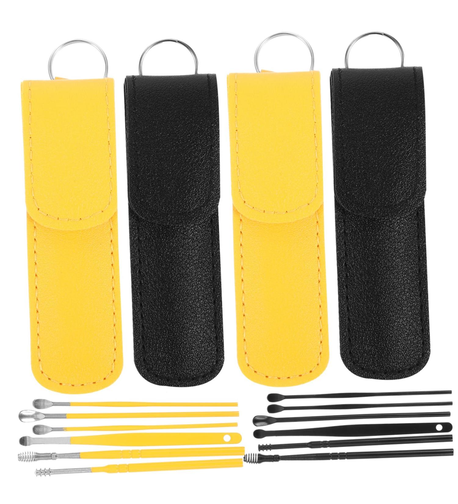 Holibanna 4sets Earwax Cleaner Tool Set Portable Ear Wax Picker Ear Cleaning Kit Smooth for Safe Earwax Removal for Adults and Families - Buy Online on GoSupps.com