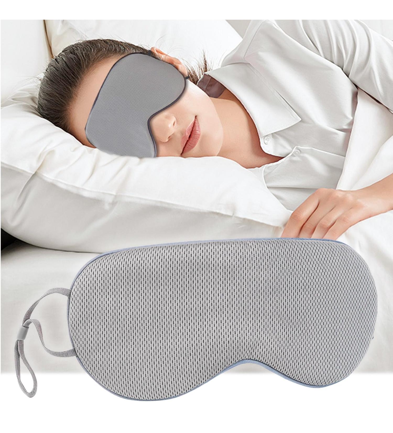 Buy Adjustable Grey Sleep Mask for Men & Women | Soft Double-Sided Eye Mask for Sound Sleep | Blackout Blindfold - Buy Online on GoSupps.com