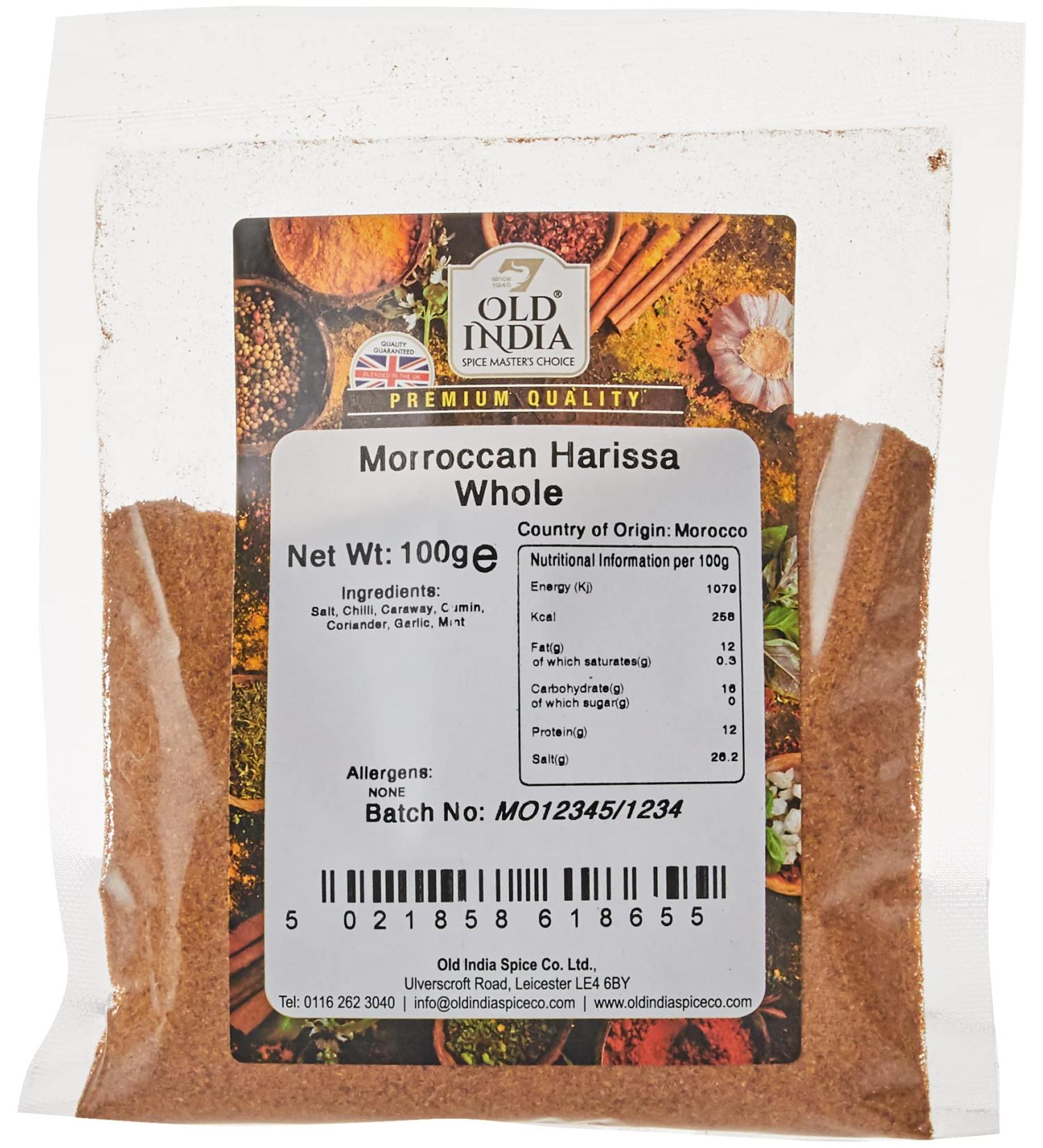 Old India Morroccan Harissa Whole 100g - Buy Online on GoSupps.com