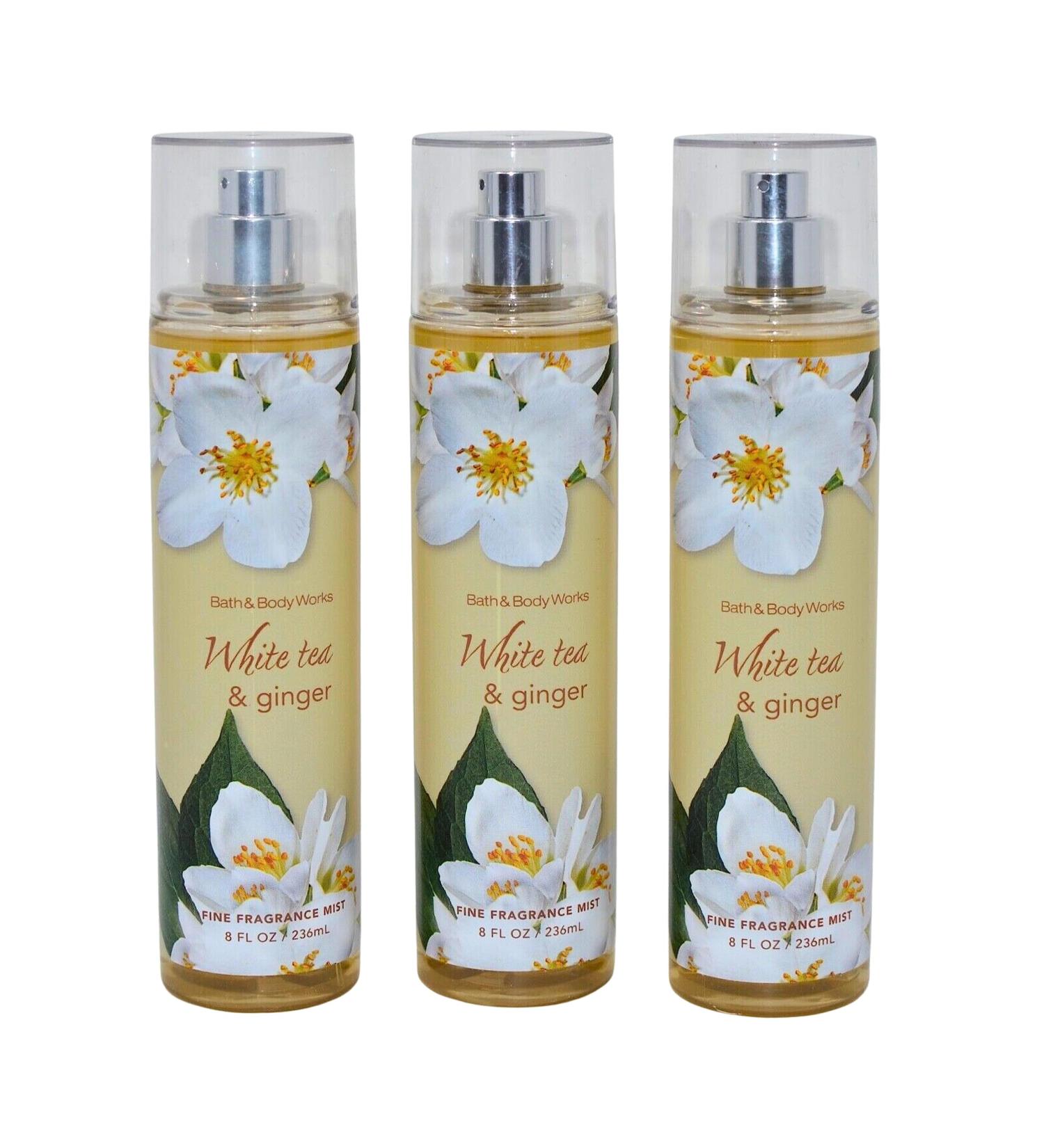 Bath & Body Works Fragrance Mist 3-Pack 8oz Each (White Tea and Ginger)