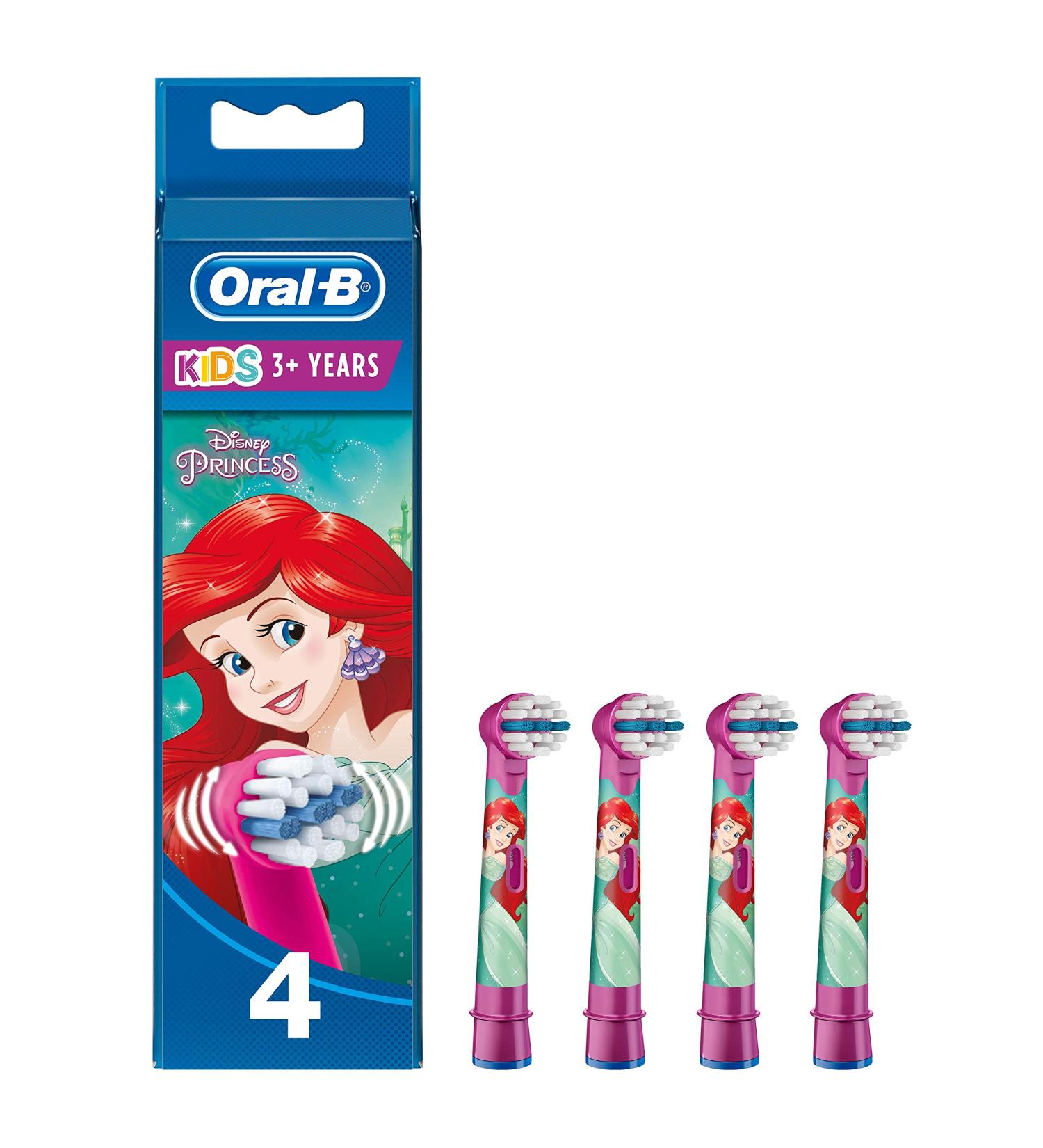 Oral-B Kids Brush Heads - 4 Assorted Designs for Fun & Effective Cleaning | International Shipping - Buy Online on GoSupps.com