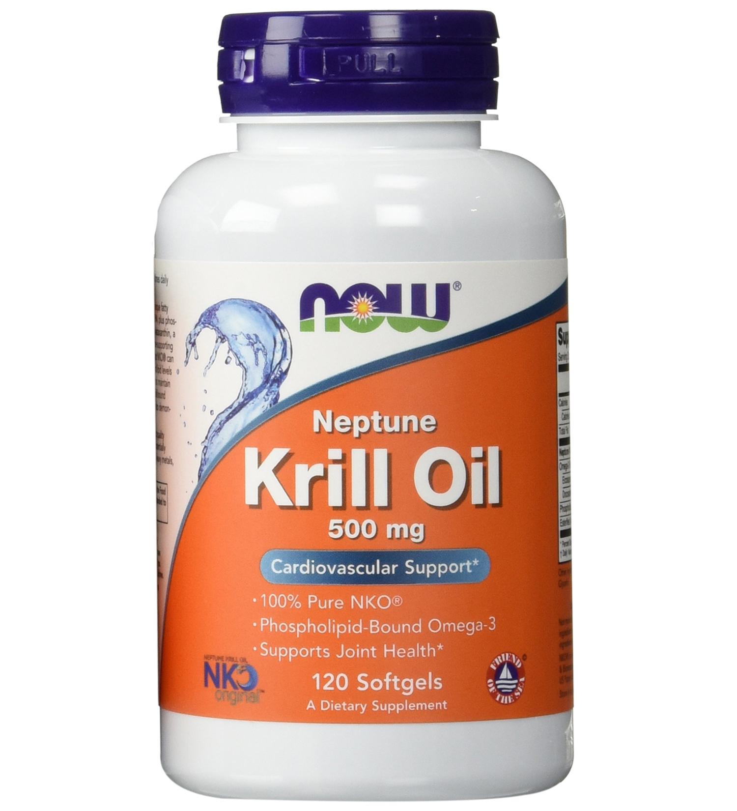 Now Foods Neptune Krill Oil 500mg - 2-Pack, 120 Softgels - Premium Quality Antarctic Krill Oil - Buy Online on GoSupps.com