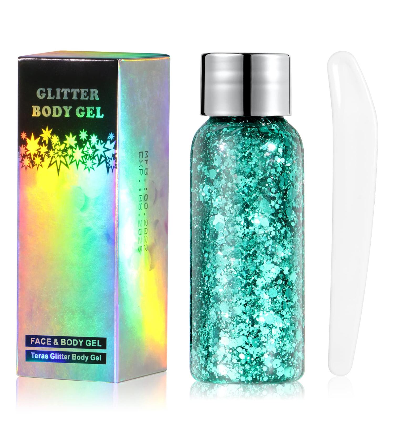 URAQT Holographic Mermaid Sequins Body Glitter Gel - Sparkling Festival & Party Lotion - Buy Online on GoSupps.com