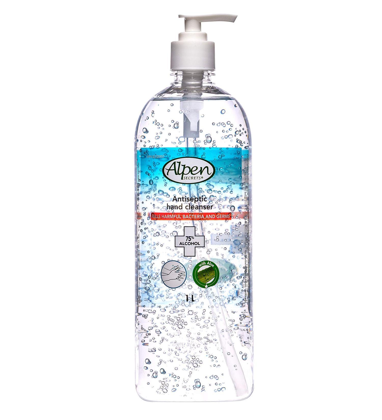 ALPEN SECRETS Hand Sanitizer 75% alcohol 1000 milliliter - Buy Online on GoSupps.com