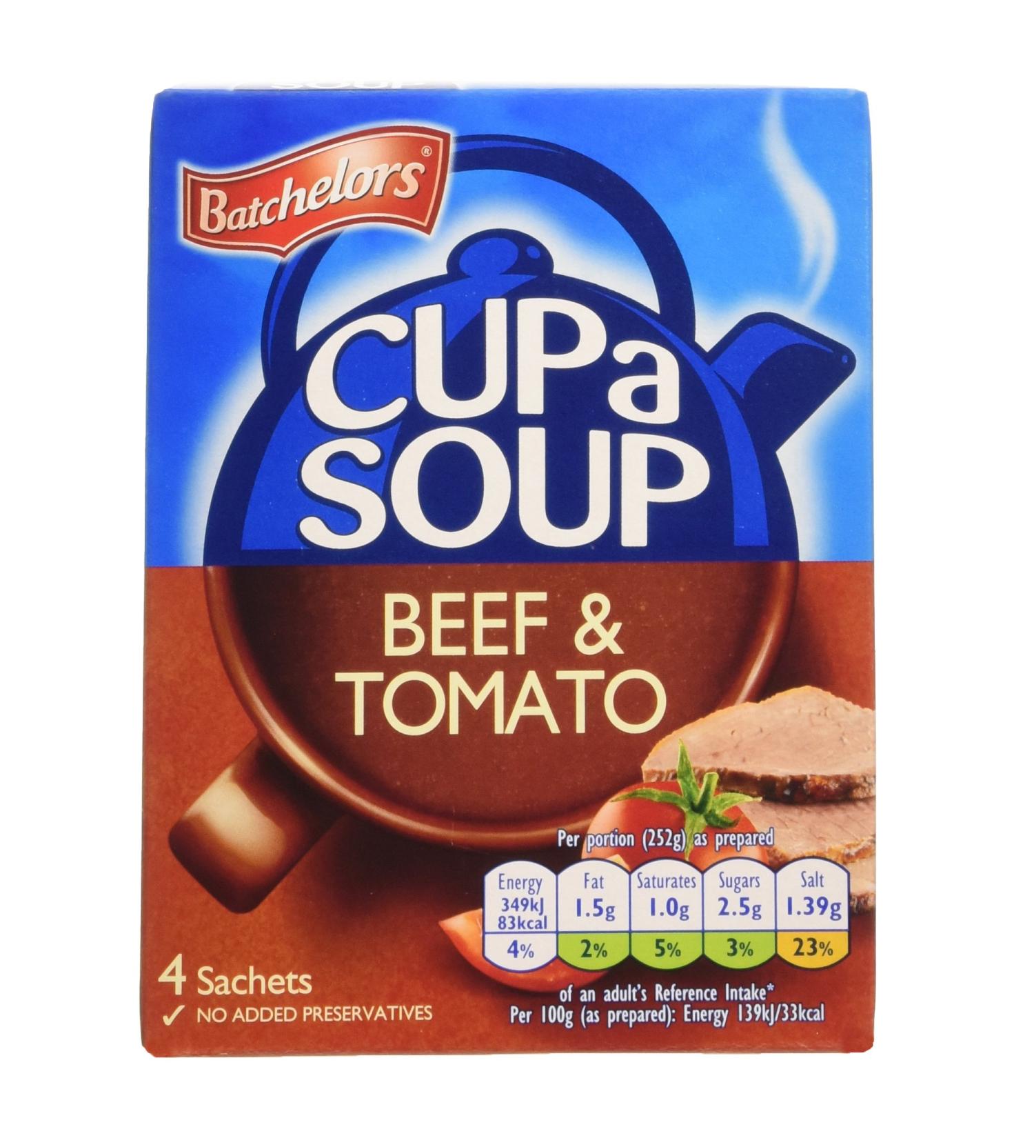 Batchelors Cup a Soup Beef and Tomato Instant Soup Sachet 88g - Single Pack - Buy Online on GoSupps.com