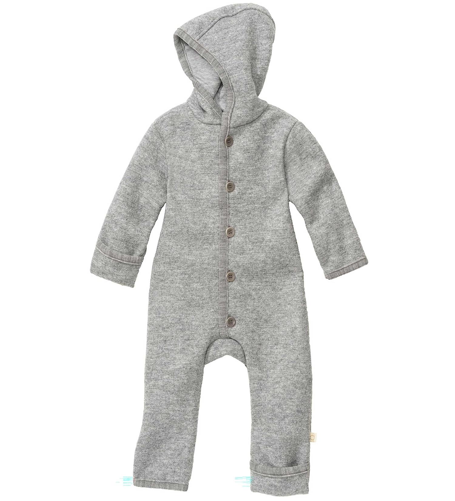 Disana Baby Jumpsuit/Onesie 86 cm/92 cm - Grey | Organic Merino Wool - Buy Online on GoSupps.com