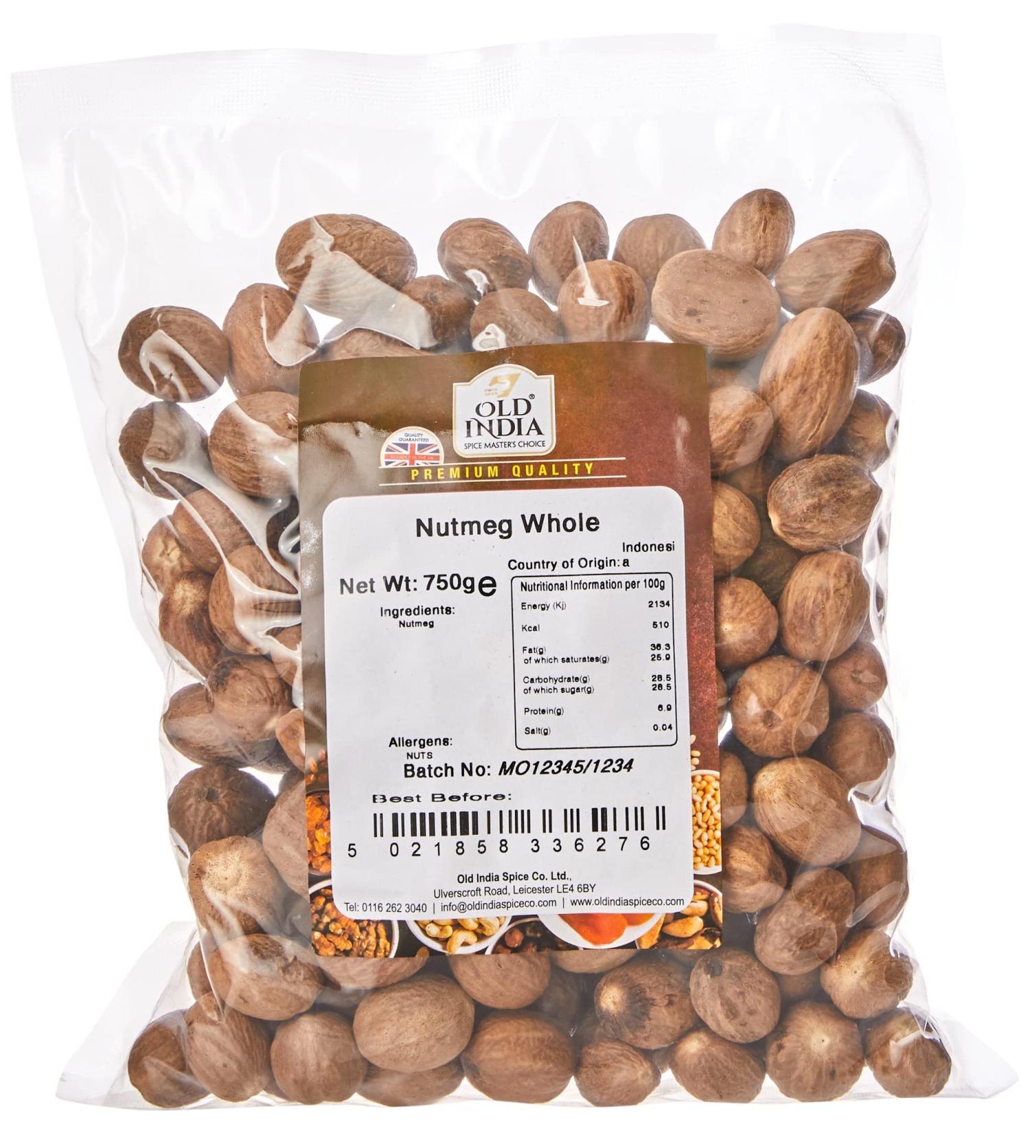 Old India Nutmeg Whole 750g - Premium Quality Spice for Culinary Delights - Buy Online on GoSupps.com