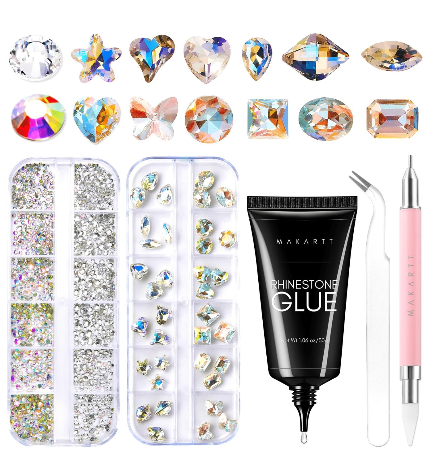 Makartt Nail Art Glue Gel Kit 30g - Strong Adhesive for Nail Charms & Gemstones | DIY Beginner Nail Design Accessories - Buy Online on GoSupps.com