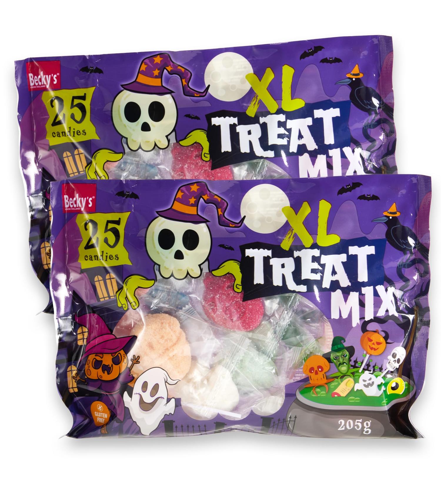 Becky s XL Treat Mix 2x205g Assortiment de bonbons avec sucettes gummies fruit s et guimauves 25 pi ces emball es individuellement pour f tes Halloween anniversaires d enfants grand format - Buy Online on GoSupps.com