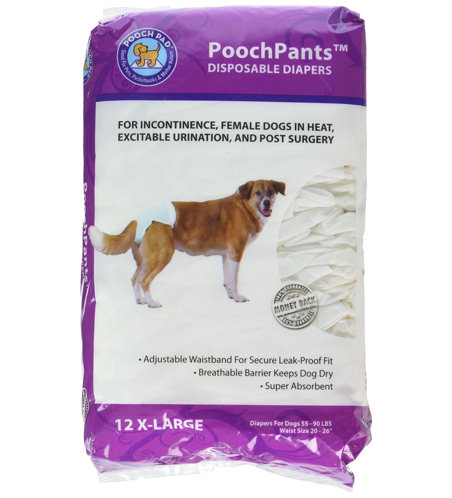 PoochPads X-Large Disposable Diaper - Eco-Friendly Leak-Proof Perfect for Dogs | International Shipping Available - Buy Online on GoSupps.com