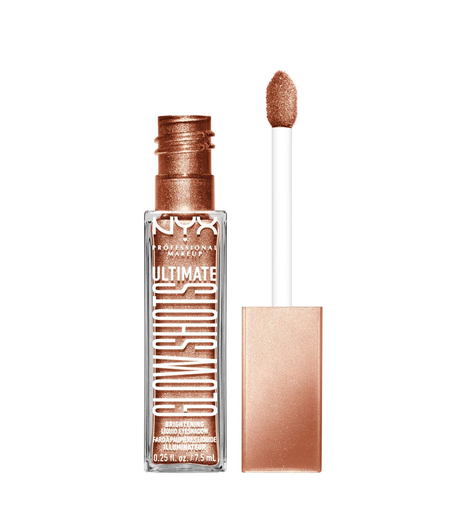 NYX Ultimate Glow Shots Liquid Eyeshadow - Golden Goji | Long-Lasting Shimmer with Vitamin C - Buy Online on GoSupps.com