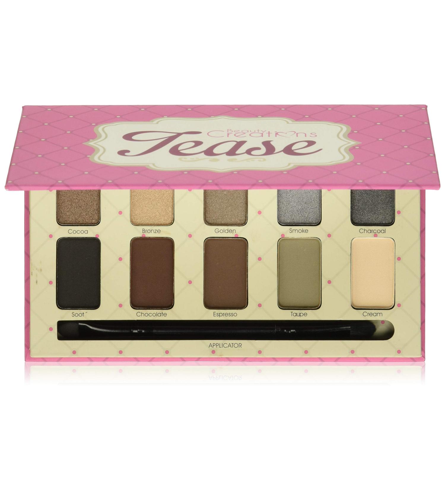 TEASE Eyeshadow Palette - Beauty Creations | Vibrant Tone Shadows & Brush | International Shipping Available - Buy Online on GoSupps.com