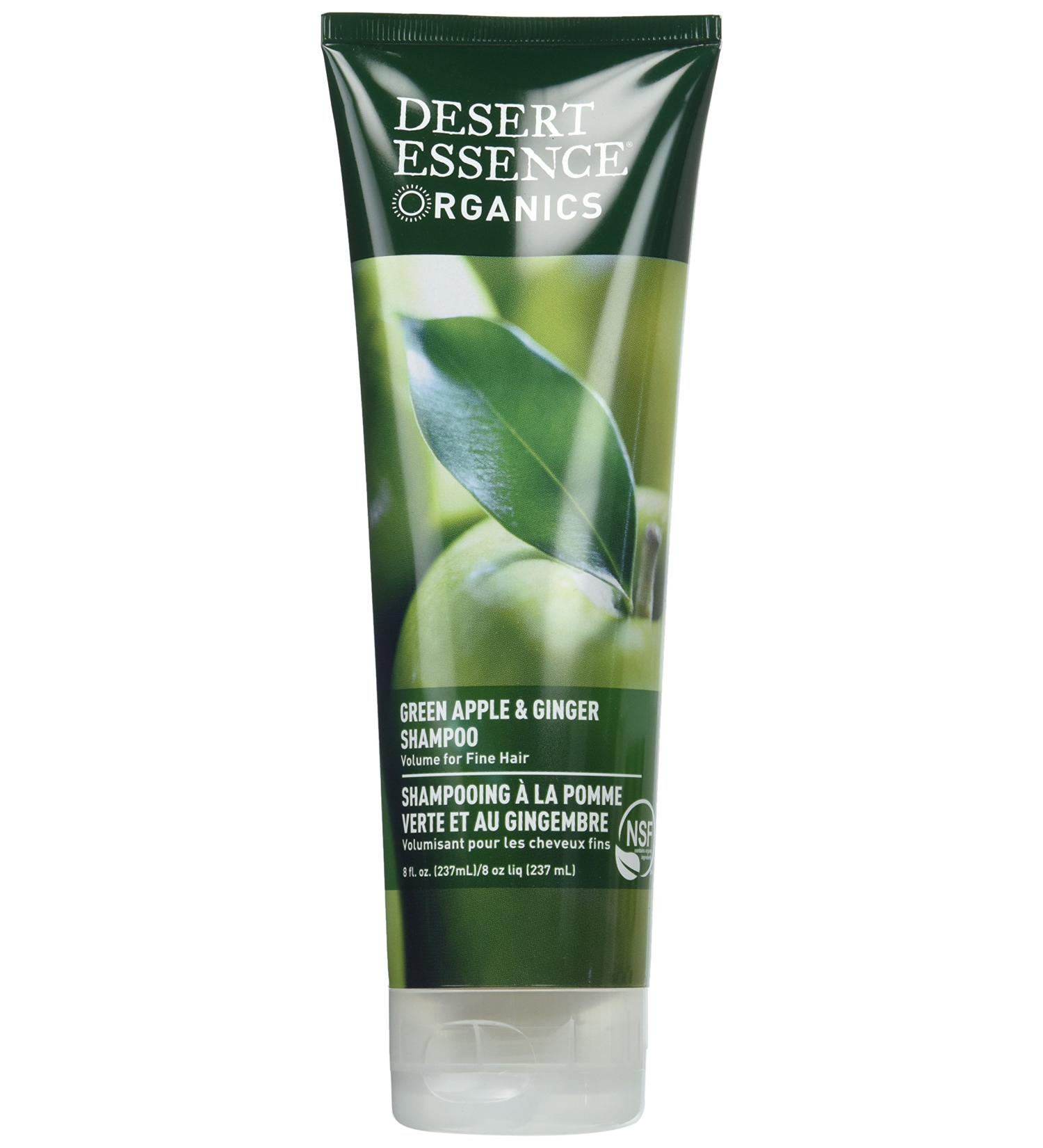 Desert Essence Apple & Ginger Shampoo 8 fl. oz. - Pack of 2 - Gluten Free - Vegan - Cruelty Free - Volumizing - Fuller Hair - Revitalizes Scalp - Cleansing