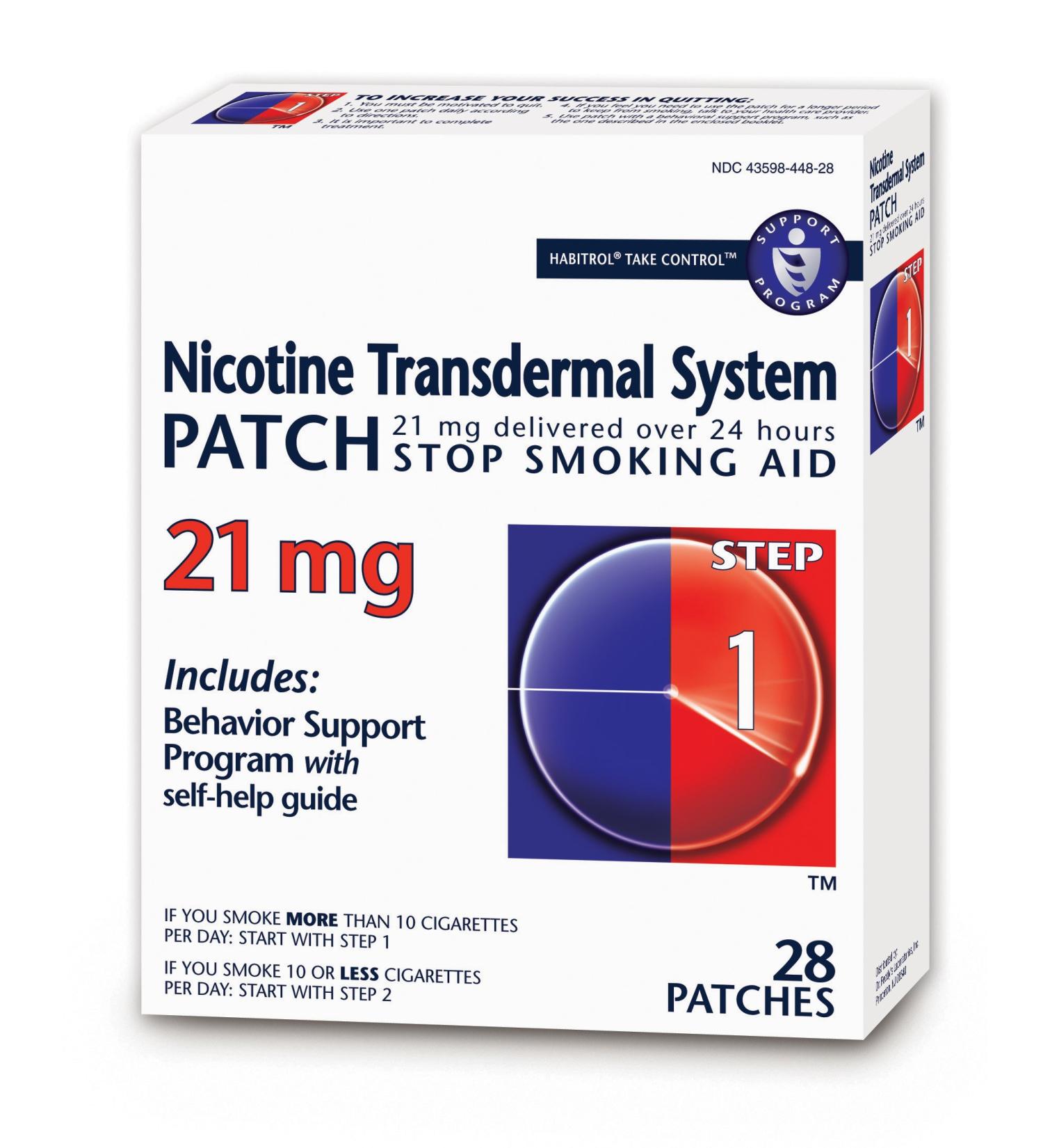 Habitrol Nicotine Transdermal Patch | Step 1 (21mg) | 28 Patches | Stop Smoking Aid - Buy Online on GoSupps.com