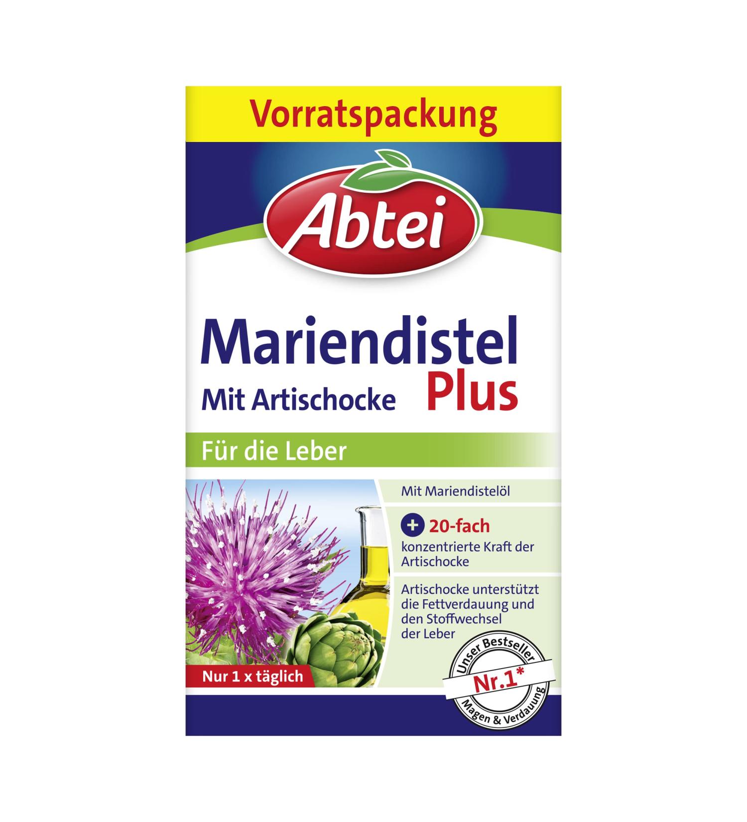 Buy Abtei Milk Thistle Plus with Artichoke - Supports Liver Health & Fat Digestion - 90 Capsules - International Shipping Available - Buy Online on GoSupps.com