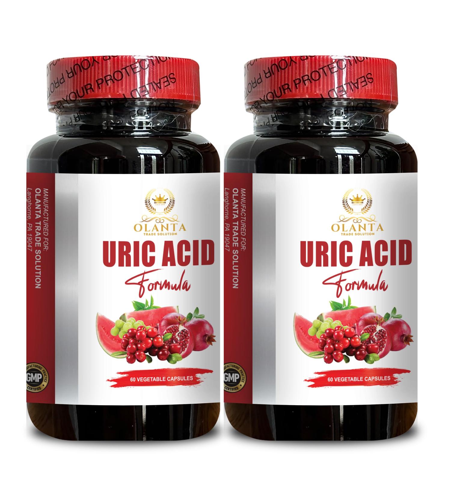 OLANTA TRADE SOLUTION URIC Acid Support - Natural Supplement Promoting Kidney Support Joint Support & Active Mobility Uric Acid Support Supplement - 2 Bottles 120 Capsules - Buy Online on GoSupps.com