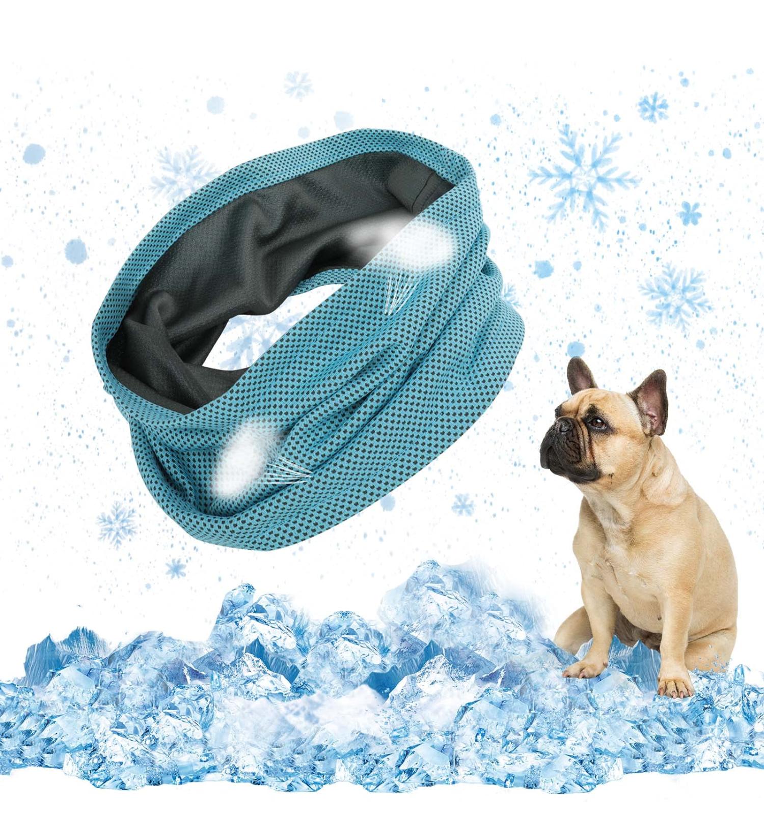 Ekong Dogs Halle Halle Cooling Collar - Breathable Heat Discharge Bandana for Dogs - Summer Cooling Solution for Cold Dogs (45 x 13cm) - Buy Online on GoSupps.com