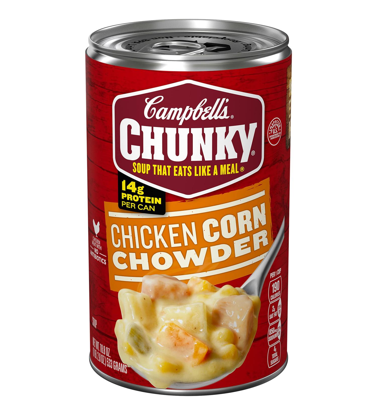 Campbell's Chunky Chicken Corn Chowder Soup 18.8oz Can - Pack of 1 - Buy Online on GoSupps.com