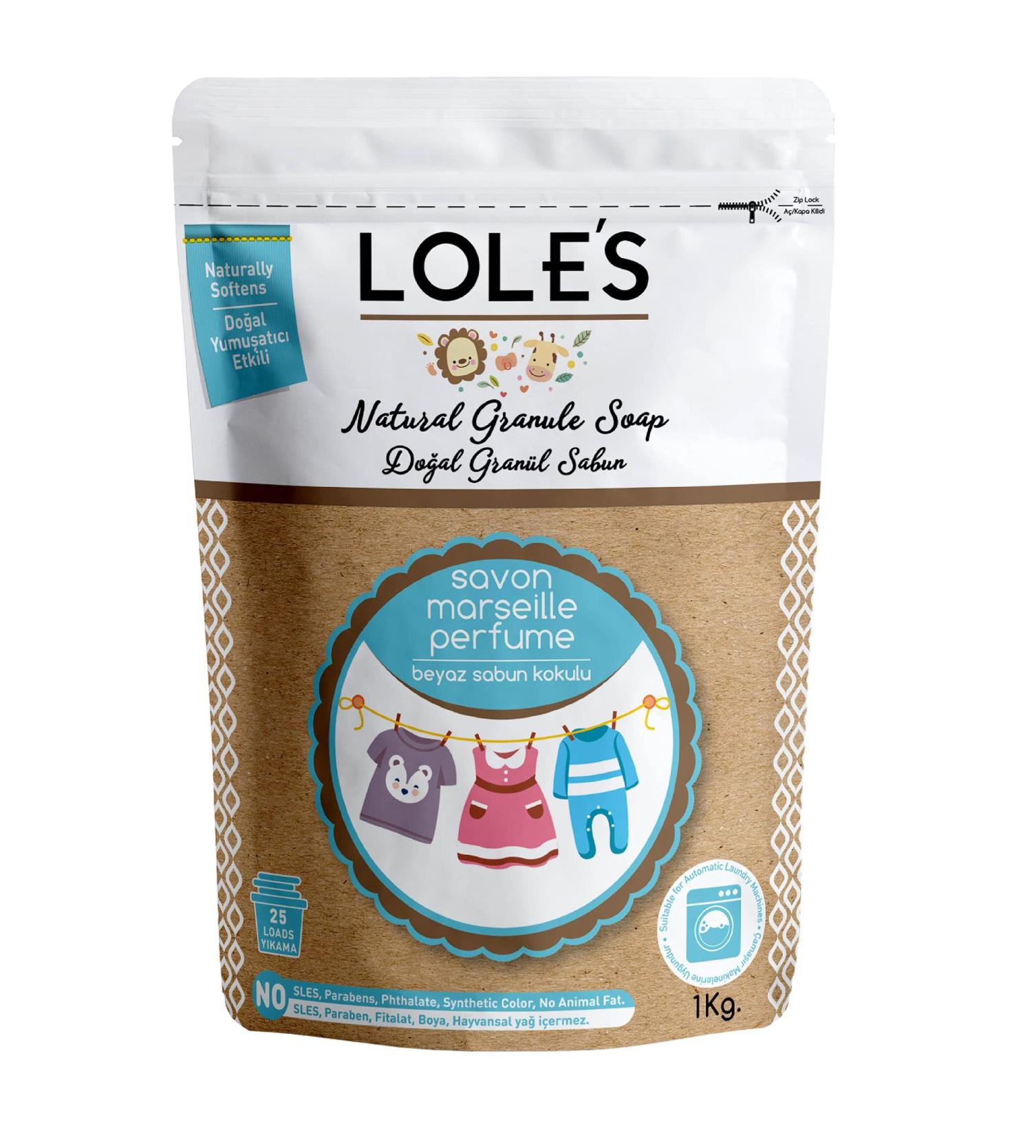 LOLE'S Natural Granule Soap for Laundry - Savon Marseille Laundry Powder - Eco-Friendly Plant Based Detergent - Buy Online on GoSupps.com