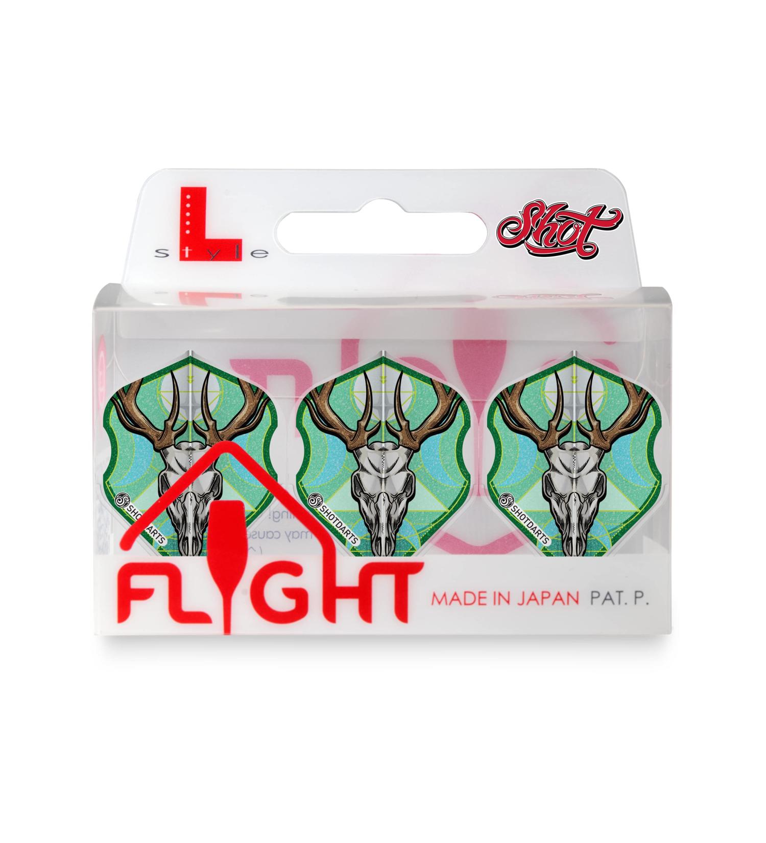 Shot! L-Style EZ L1 Celt Stag Dart Flight Set - Standard Shape - Buy Online on GoSupps.com