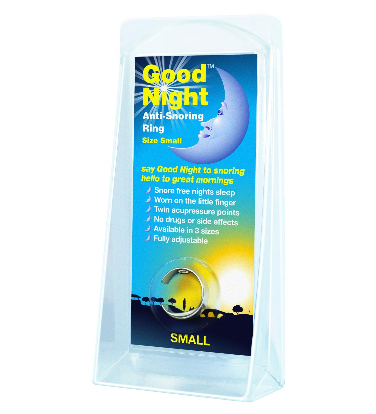 Good Night Sterling Silver Anti-Snoring Ring Small
