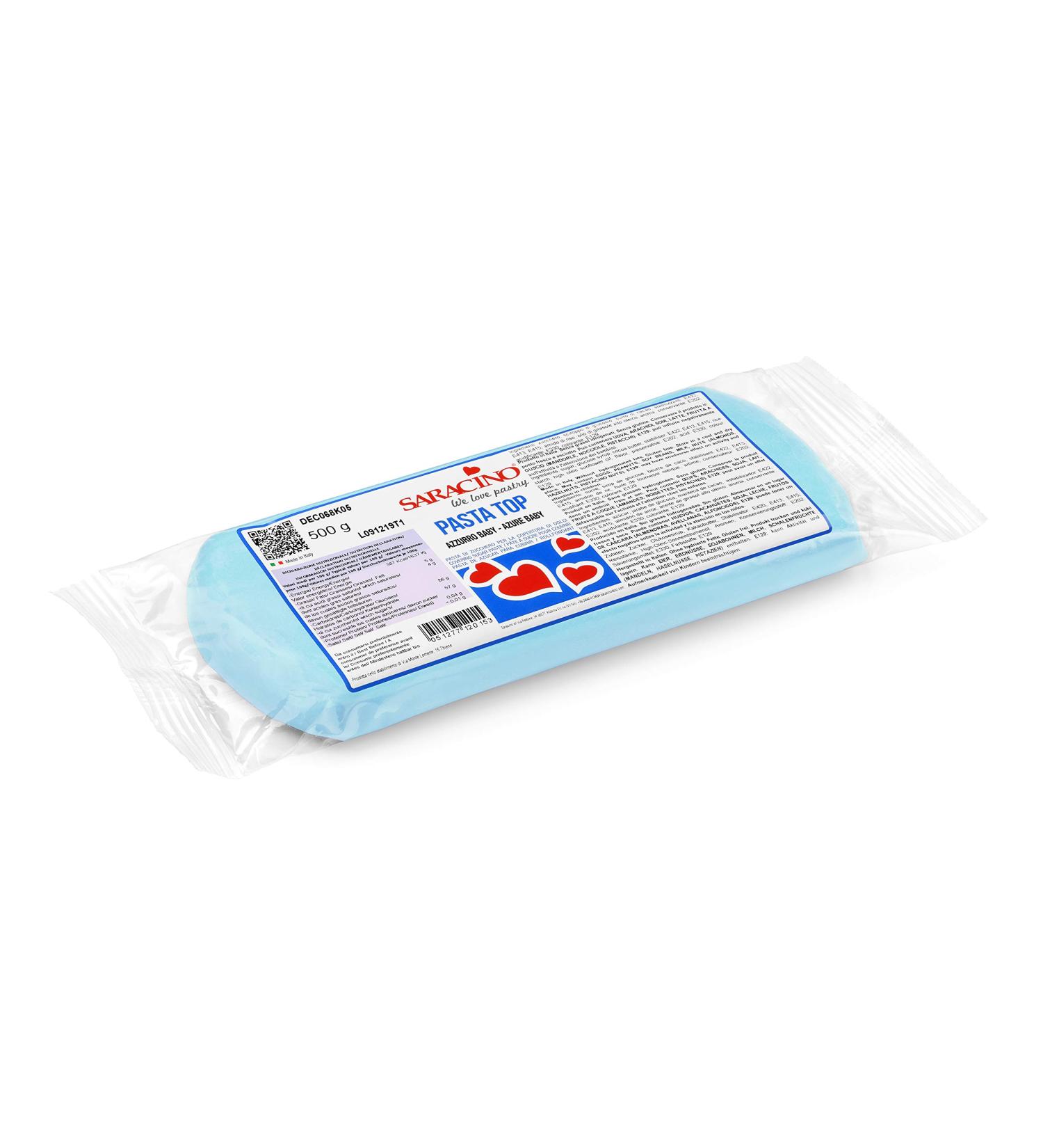 Saracino Sugar Paste Model Baby Light Blue Modelling Paste 500 g Gluten Free Made in Italy