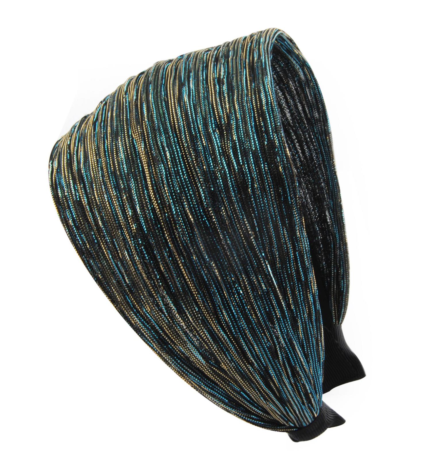 axy HR31 Headband - Fabric Hair Band with Glitter Threads in Peacock Blue | International Shipping Available - Buy Online on GoSupps.com