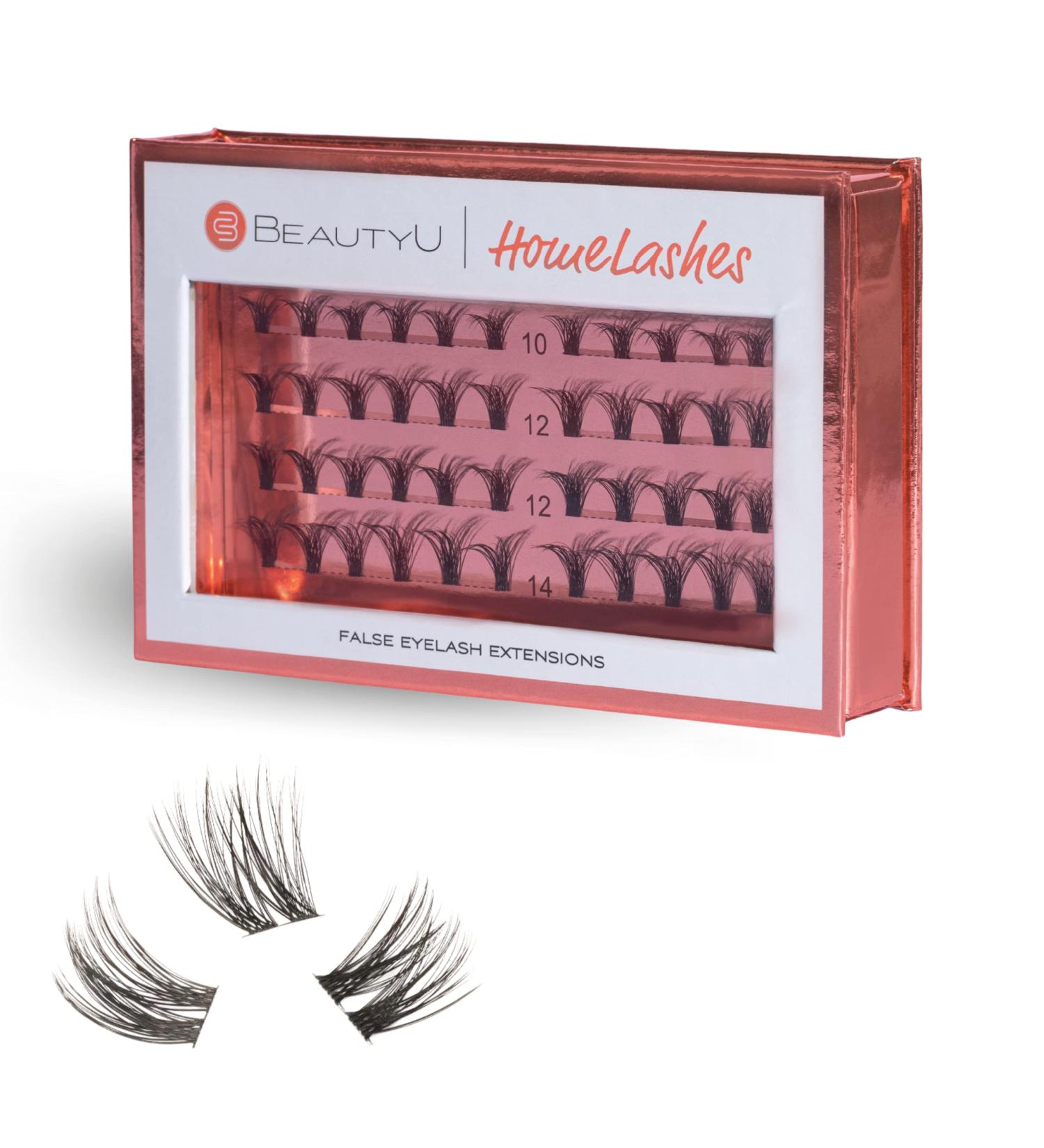 Beautyu Homelashes Mascara Look | Eyelash Fan for Home Extensions | 48 Compartments | 3 Lengths | Artificial Silk | Sleep-Friendly - Buy Online on GoSupps.com