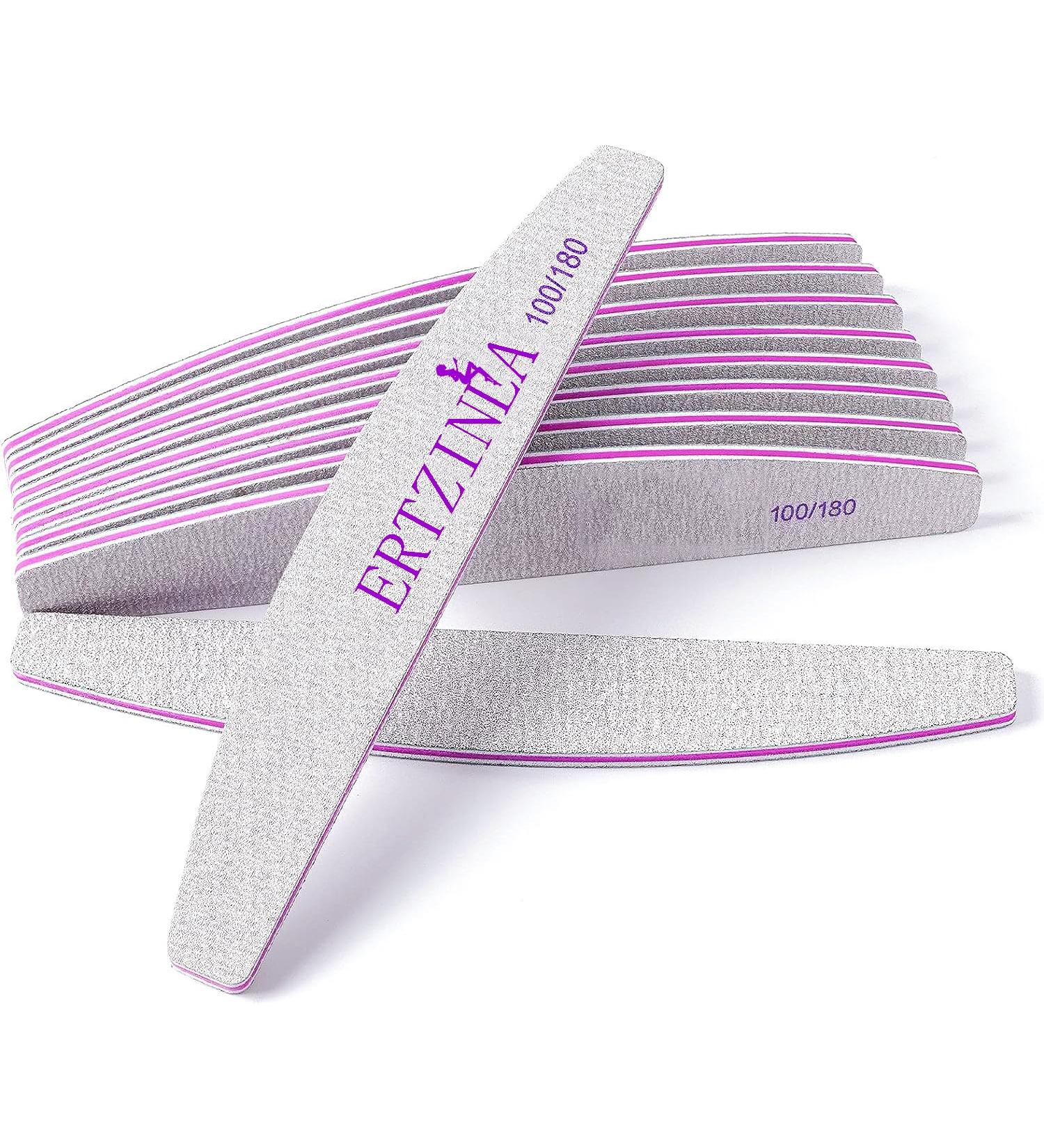 Nail Files 20PCS Professional Double Sided 100/180 Grit Nail Files Emery Board Manicure Pedicure Tool and Nail Buffering Files - Buy Online on GoSupps.com