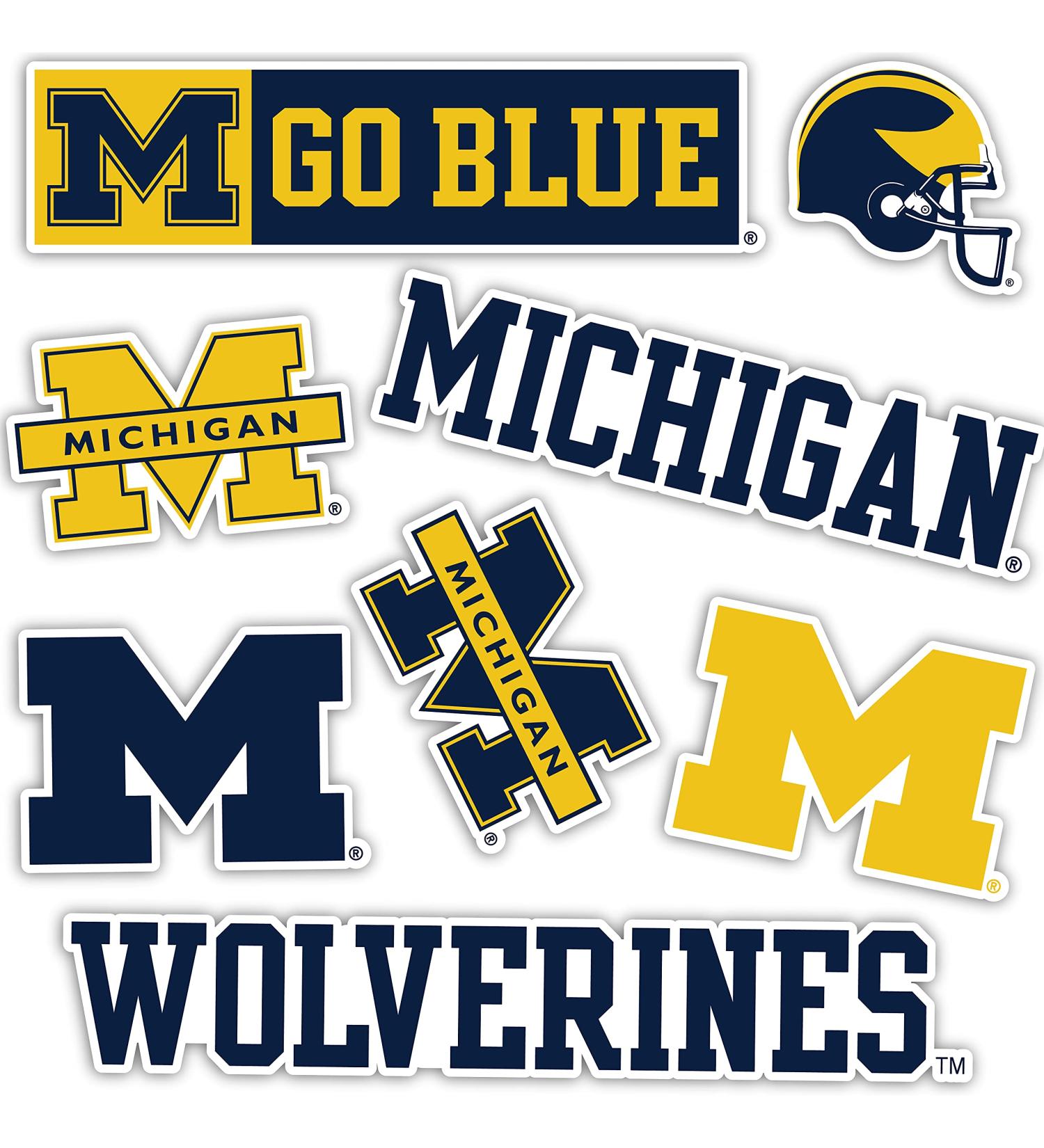 University of Michigan Wolverines Vinyl Sticker | UM U of M Decal for Laptop, Water Bottle, Car | Scrapbook Decoration - Type 2 - Buy Online on GoSupps.com