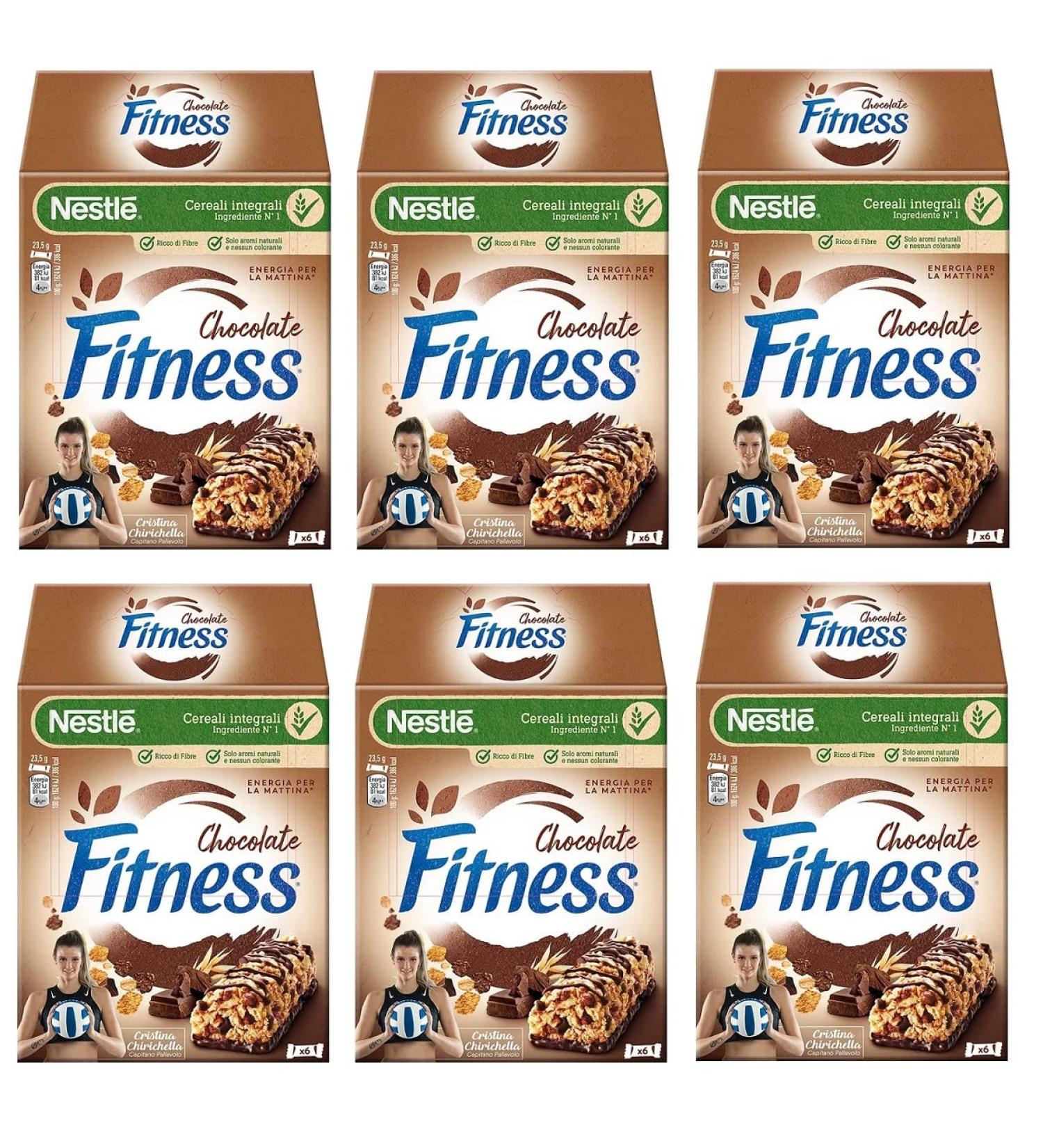 Nestl Fitness Chocolate Cereal Bars with Chocolate (6 x 23.5 g) 141 g Pack of 6 - Buy Online on GoSupps.com