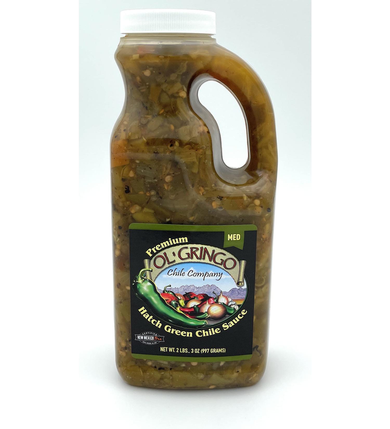 Ol' Gringo Chile Co. Premium Hatch Green Chile Sauce - Medium Heat | 35oz Bottle - Buy Online on GoSupps.com