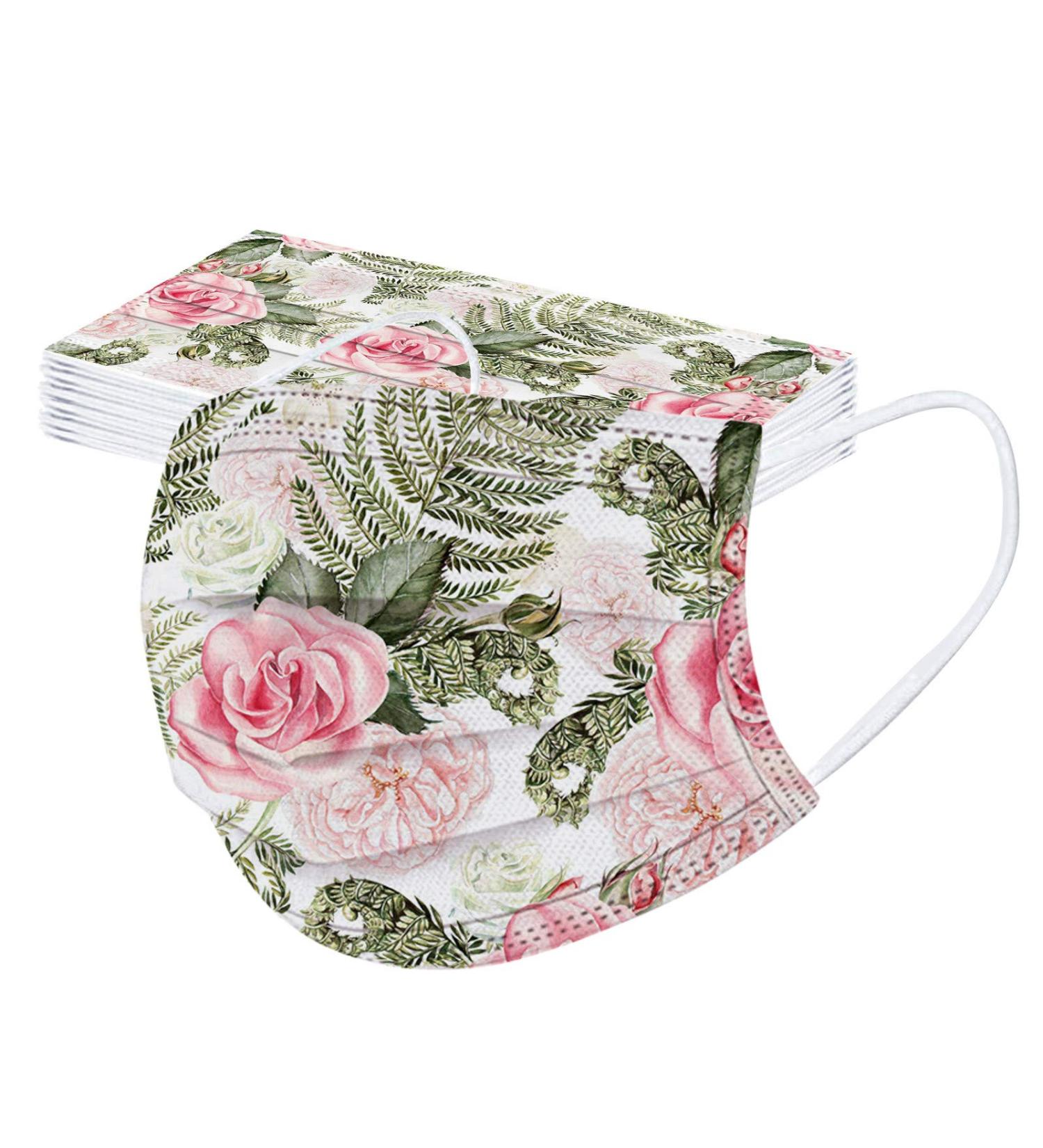 10 Pack Adult Disposable Dust Masks - Breathable Floral Non-Woven Mouth-Nose Protection - 3-Layer Multi-Functional Scarf - Perfect for Women - Buy Online on GoSupps.com