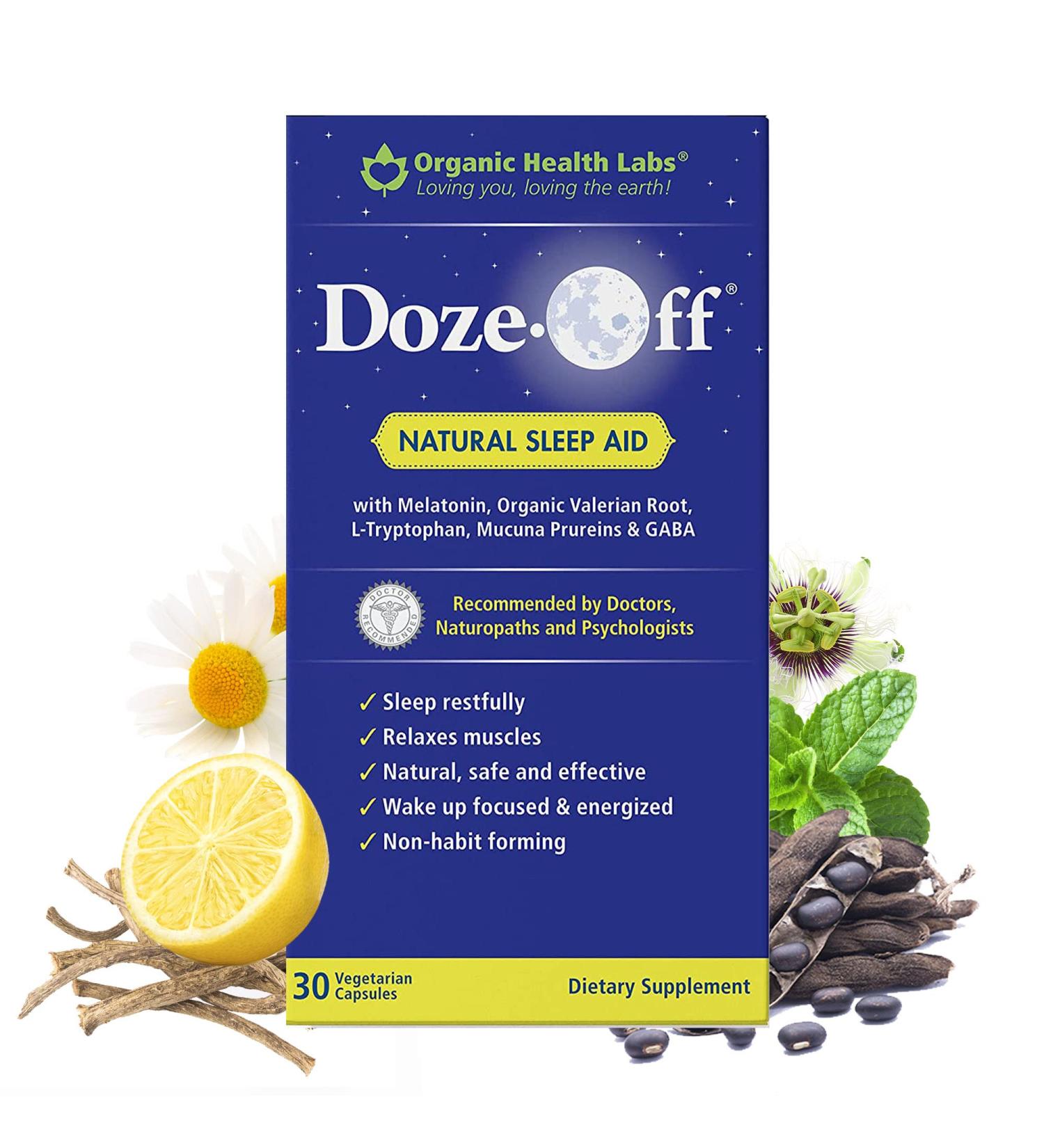 Buy Organic Health Labs Doze-Off Natural Sleep Aid | 30 Veggie Capsules | Vegan Sleep Supplement for Better Rest - Buy Online on GoSupps.com