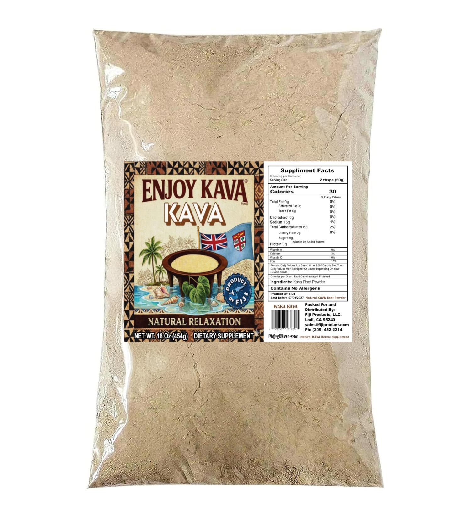 Premium Authentic Noble KAVA Herbal Supplement (1 LB/16 Oz Bag) Promotes Rest and Calmness - Buy Online on GoSupps.com