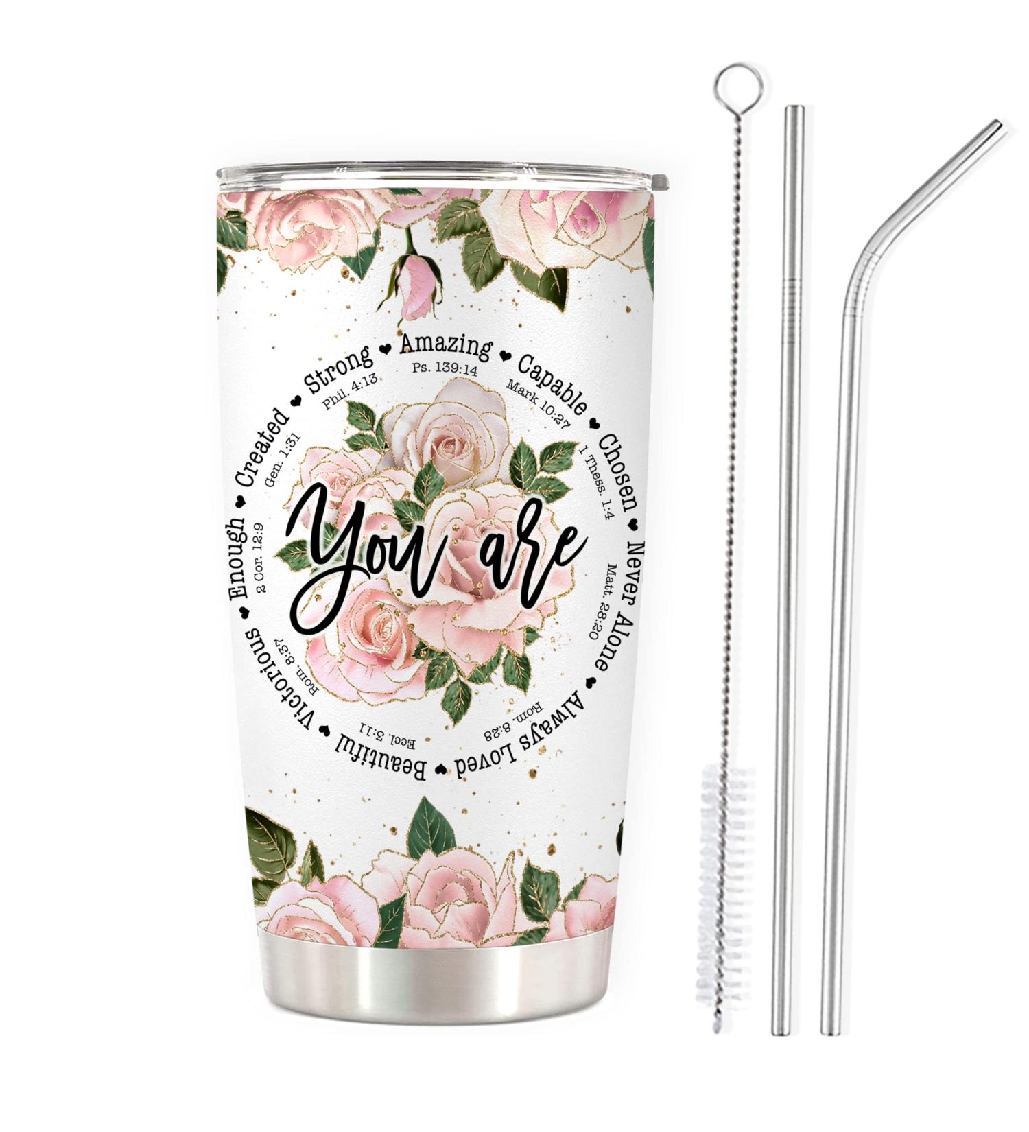 HOMISBES Christian Gifts for Women - Inspirational Religious Jesus Stainless Steel Tumbler 20oz - Buy Online on GoSupps.com
