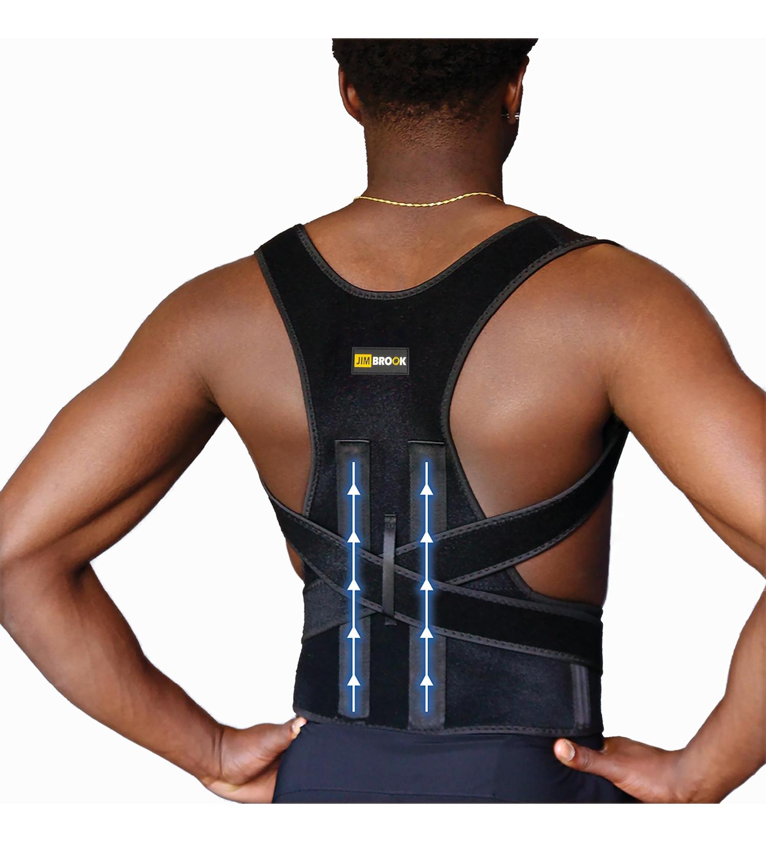 JIMBROOK Posture Corrector Women | Back Support Belt | Posture Corrector Men | Back Brace for Men | Shoulder Brace | Neck Pain Relief | Back Straightener Posture Corrector | Back Brace for Women Medium - Buy Online on GoSupps.com