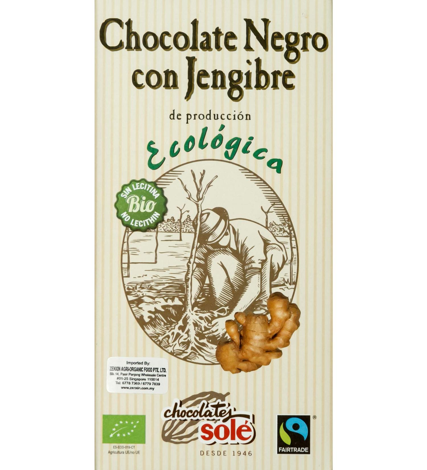  CHOCOLATES SOLE SOL - Dark chocolate with ginger 100 g - Buy Online on GoSupps.com