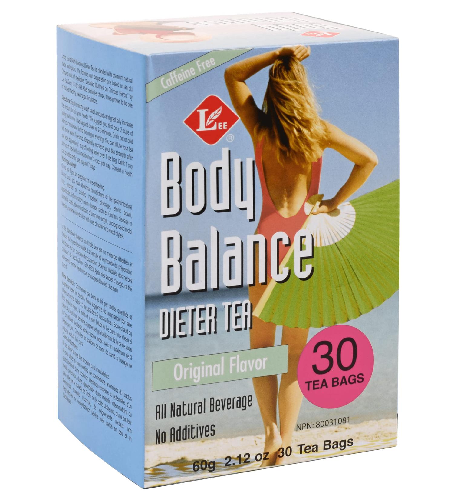 Uncle Lee's Tea Body Balance Dieter Tea Original Flavour Caffeine Free (30 tea bags) - Buy Online on GoSupps.com