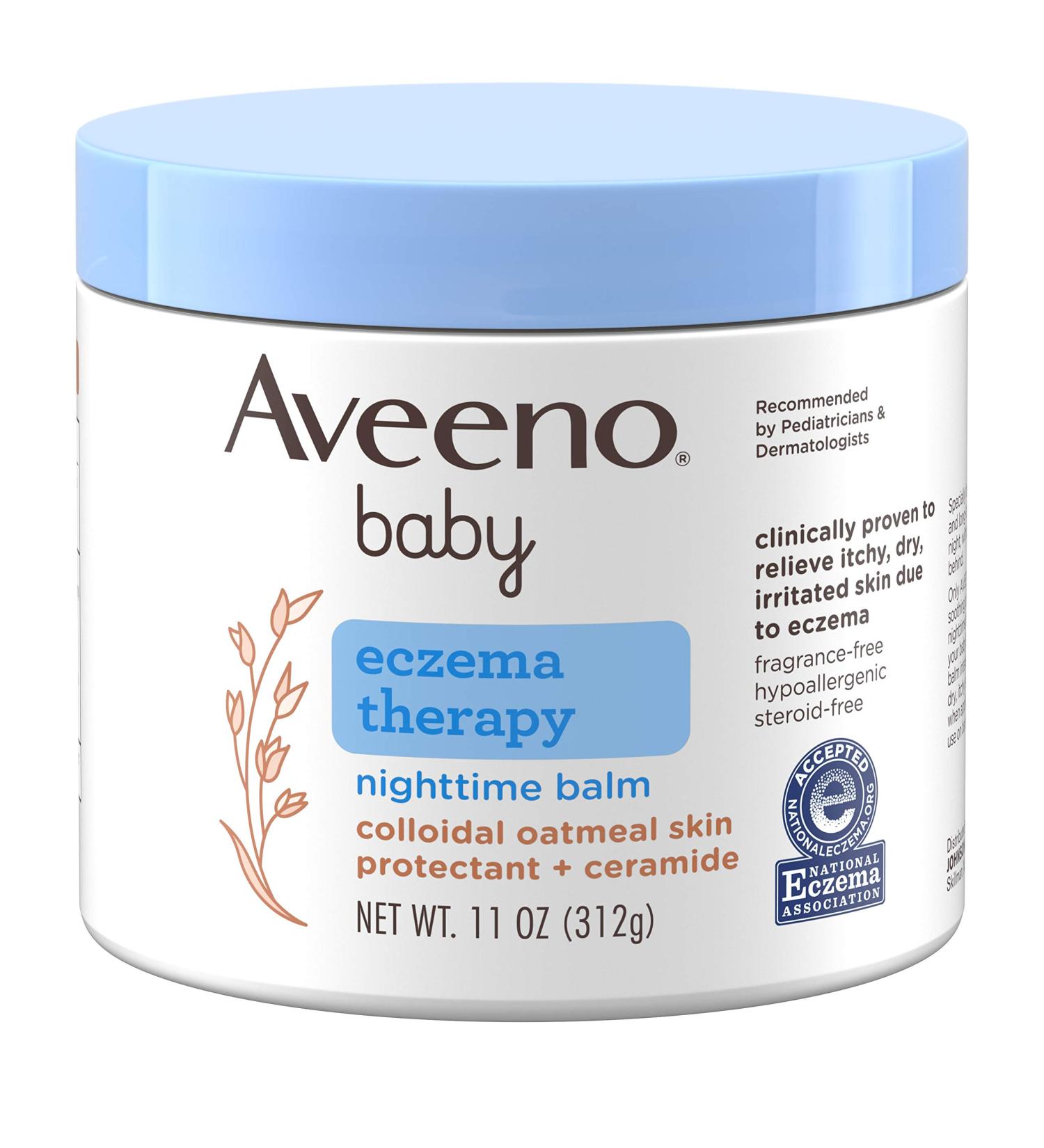 Aveeno Baby Eczema Therapy Nighttime Balm | Soothes Dry Itchy Skin | Hypoallergenic & Fragrance-Free | 11 oz - Buy Online on GoSupps.com