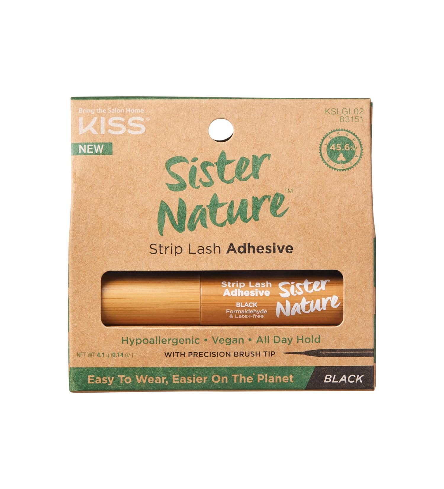 KISS Sister Nature Lash Glue - Long Lasting Black Strip Lash Adhesive for Strip Lashes & Lash Clusters | International Shipping Available - Buy Online on GoSupps.com