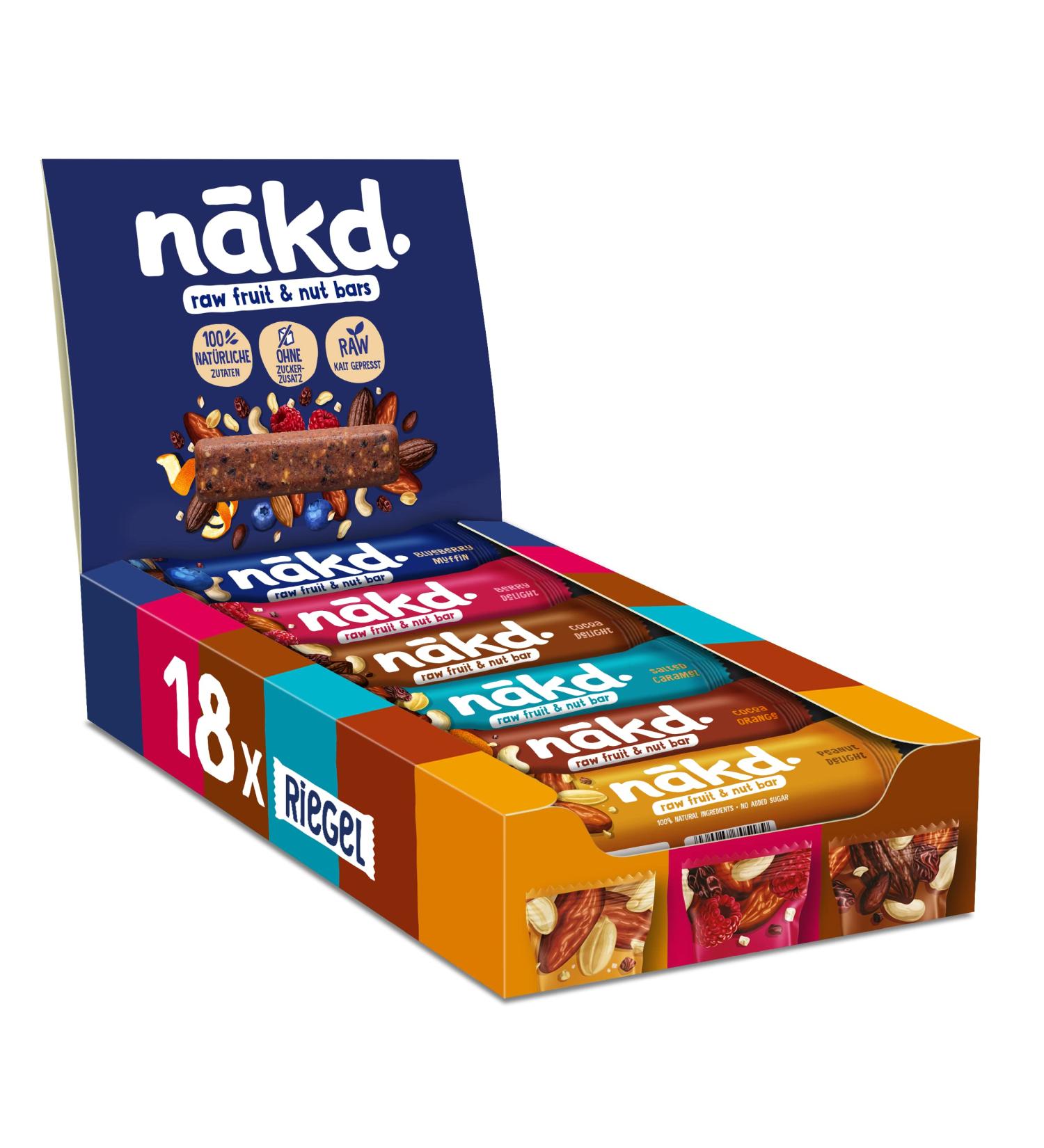 N kd Variety Pack - 100% Natural Cold-Pressed Bars | Vegan Gluten-Free No Added Sugar | 18 x 35g Healthy Snacks - Buy Online on GoSupps.com