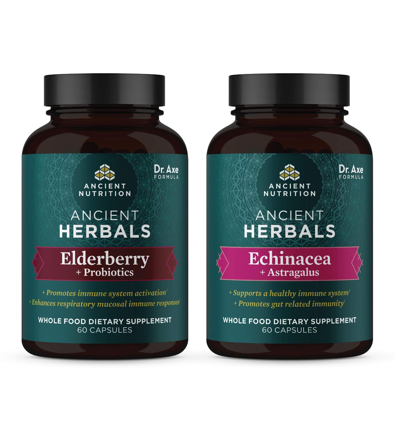 Ancient Nutrition Elderberry + Probiotics | Dr. Axe | 60 Capsules | Immune Support - Buy Online on GoSupps.com
