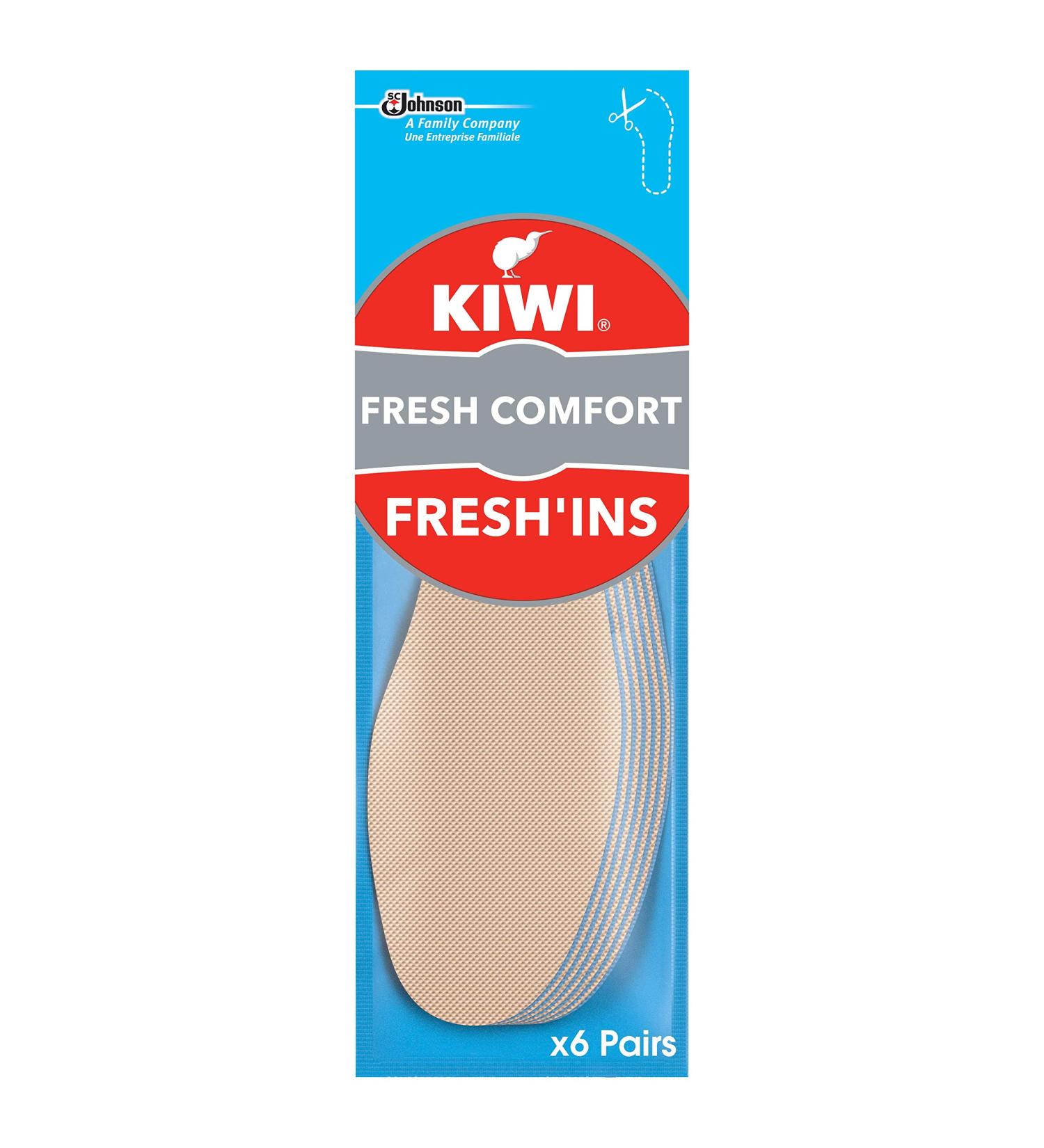 Kiwi Fresh Comfort Fresh'Ins Insoles 12-Pack - Set of 6 | Long-Lasting Odor Control Insoles - Buy Online on GoSupps.com