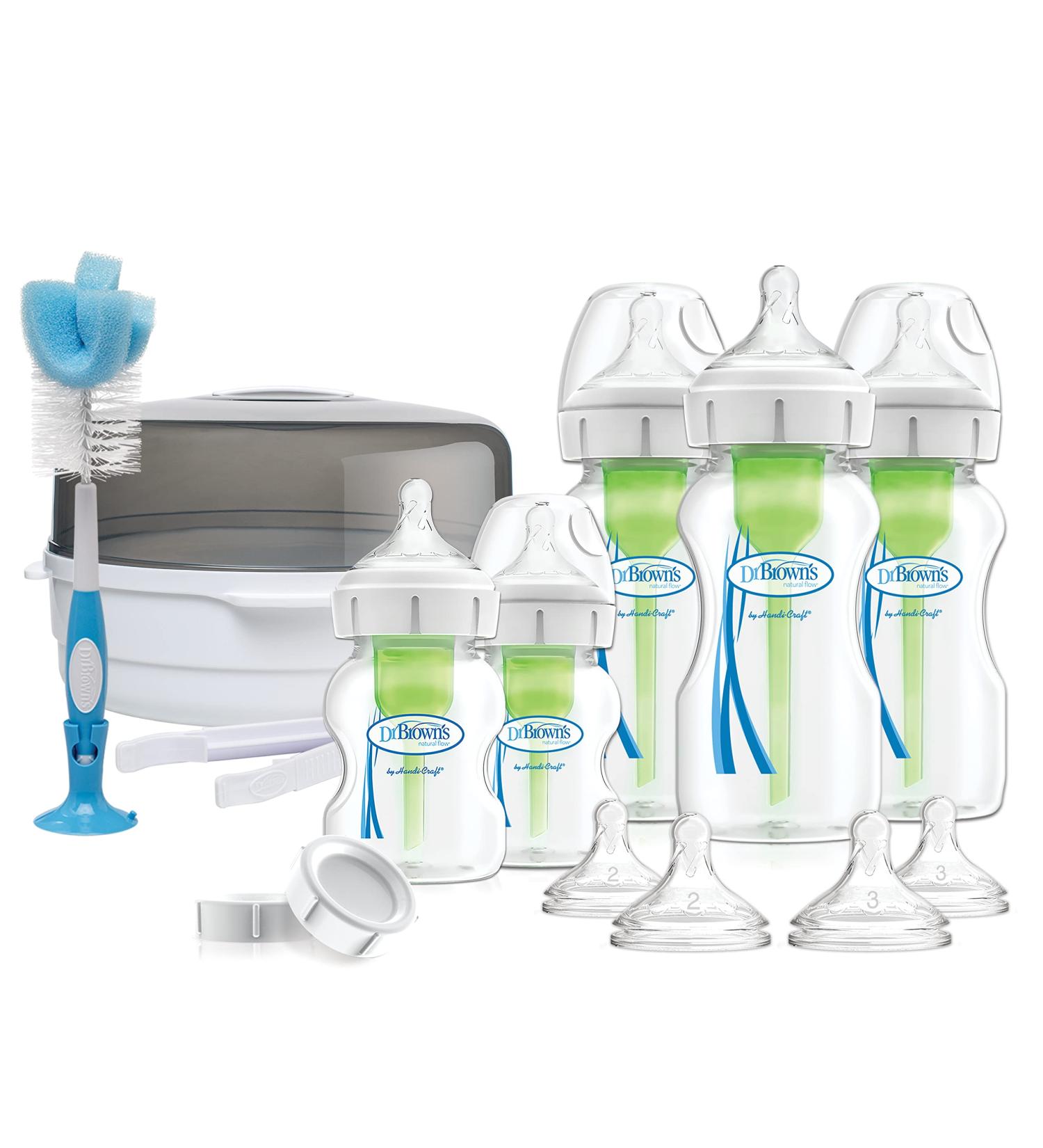 Dr. Brown's Options+ Anti-Colic Baby Bottle Wide Neck Newborn Gift Set - Single Pack - Buy Online on GoSupps.com