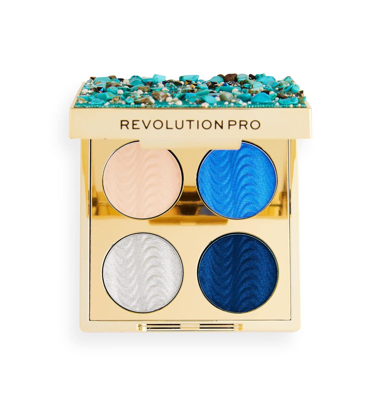  Revolution Beauty London Revolution Pro Ultimate Eye Quad Ocean Treasure Palette - Buy Online on GoSupps.com