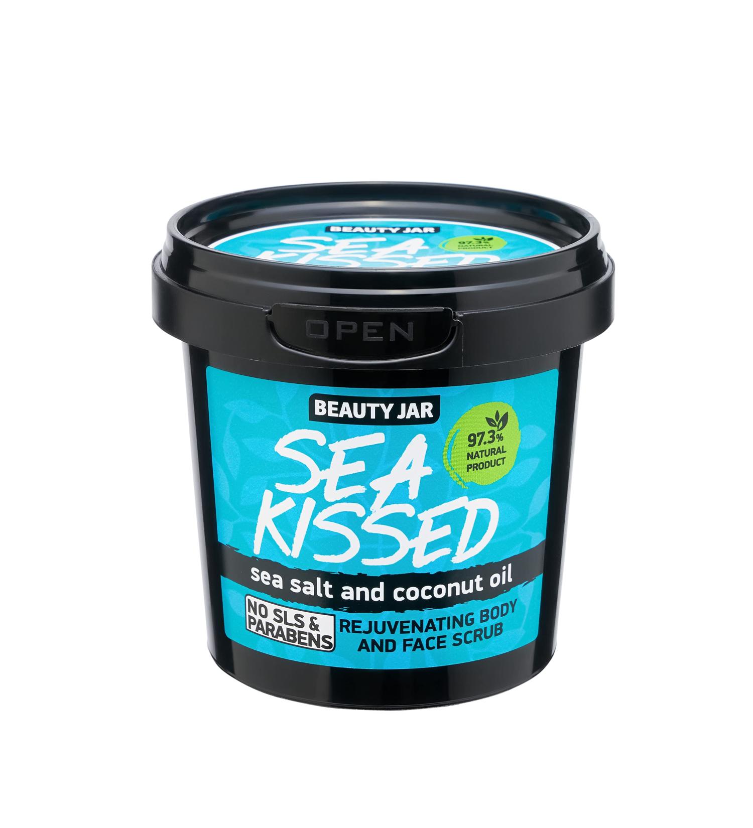 Beauty Jar Sea Kissed Body and Face Scrub 7.05 OZ (200 g) - Wrinkle -Smoothing Skin Lifting Nourishing and Protective Effect - Sea Salt Coconut Oil