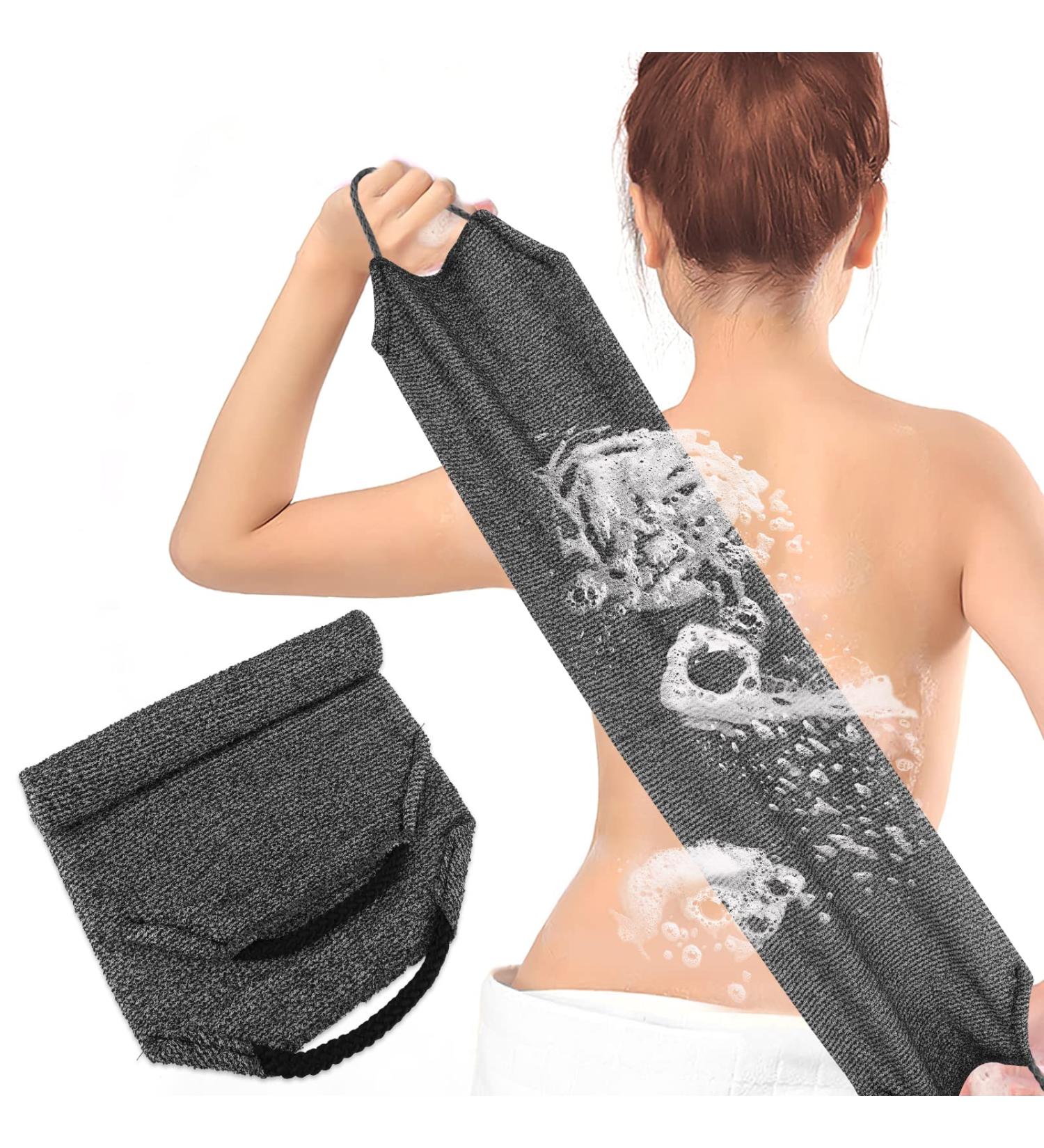 Double-Sided Exfoliating Back Scrubber with Handles for Deep Cleansing - Men and Women - Buy Online on GoSupps.com