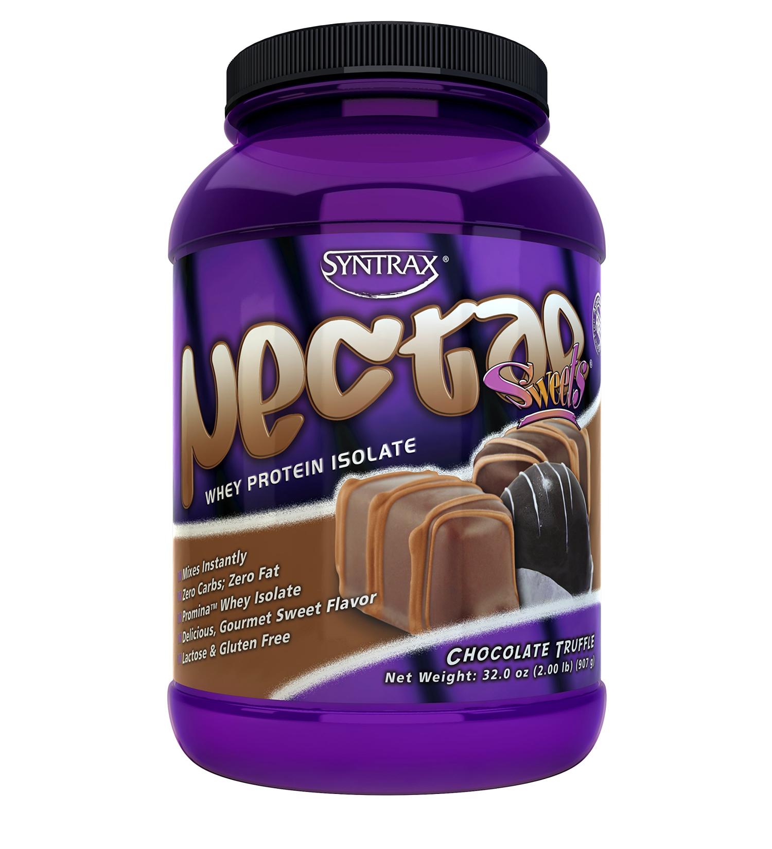 Syntrax Nectar Sweets Grass-Fed Whey Protein Isolate - RBST-Free Chocolate Truffle 32oz - Buy Online on GoSupps.com