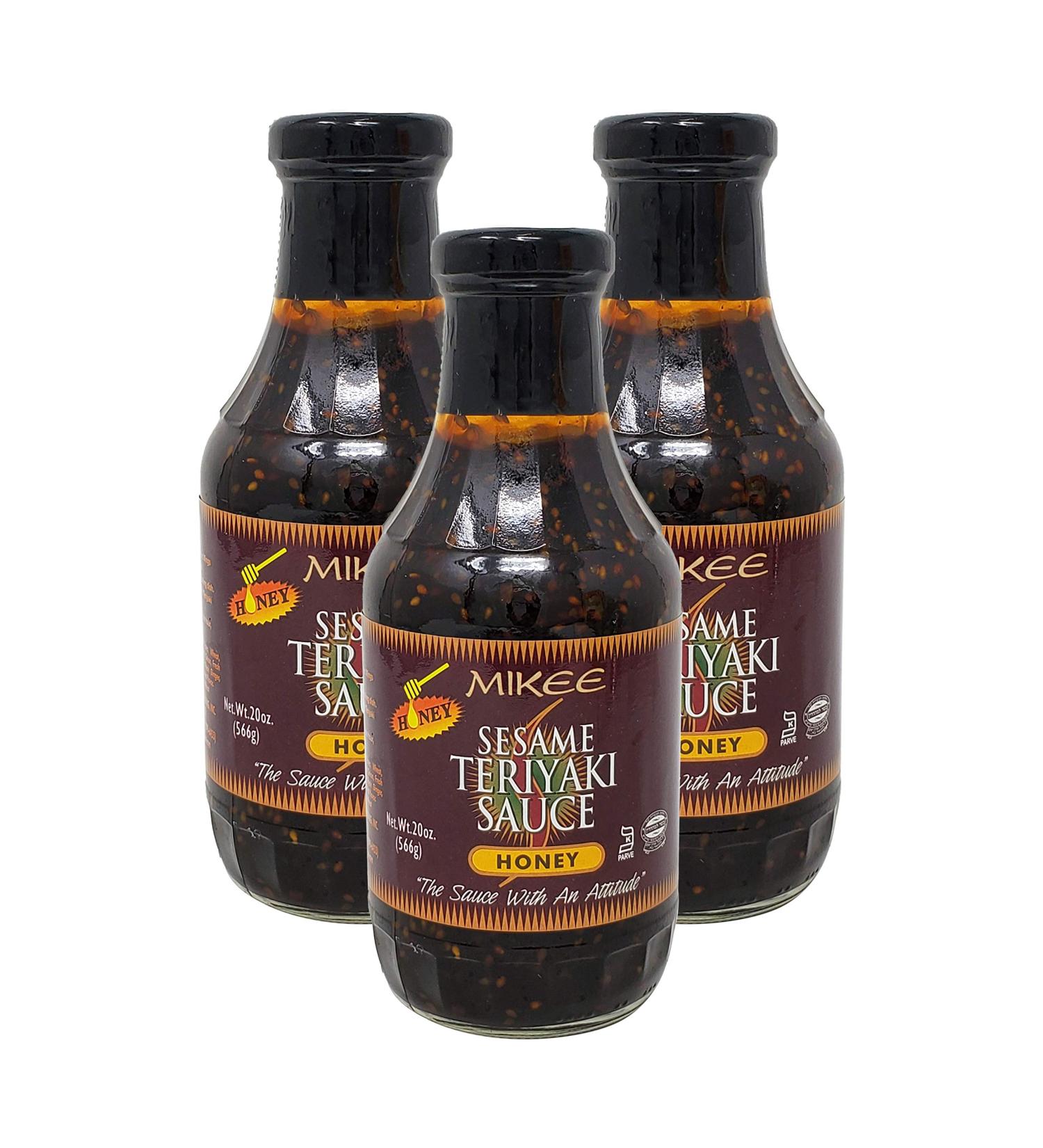 Mikee Sesame Teriyaki Sauce Honey 20 Oz. Pack Of 3 - No MSG, Authentic Flavor - Buy Online on GoSupps.com